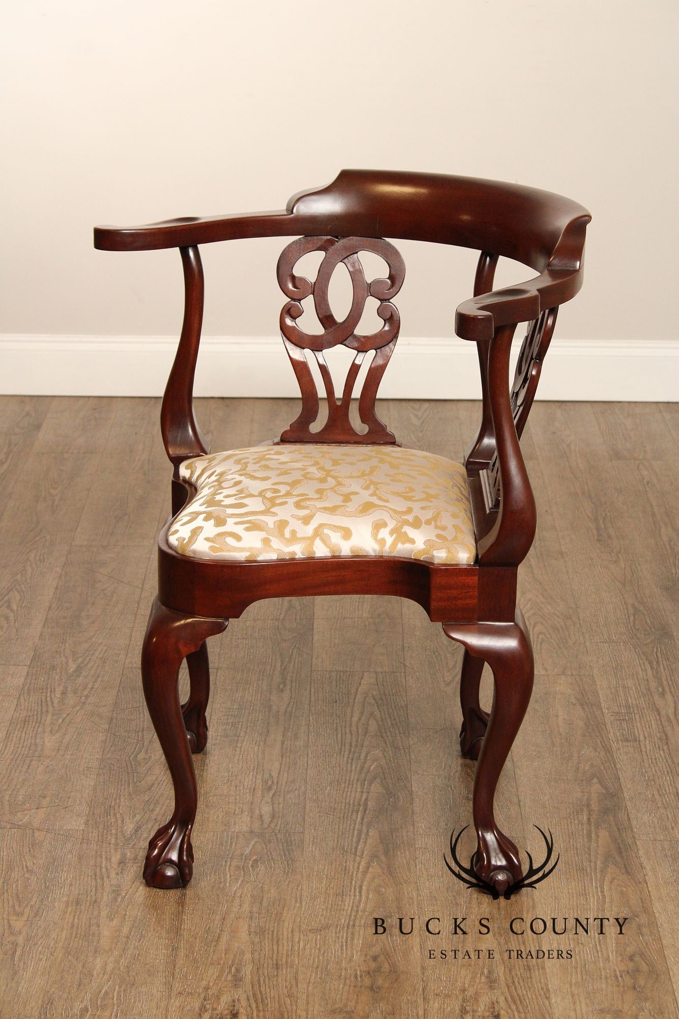 Hickory Chair Chippendale Style Mahogany Corner Chair