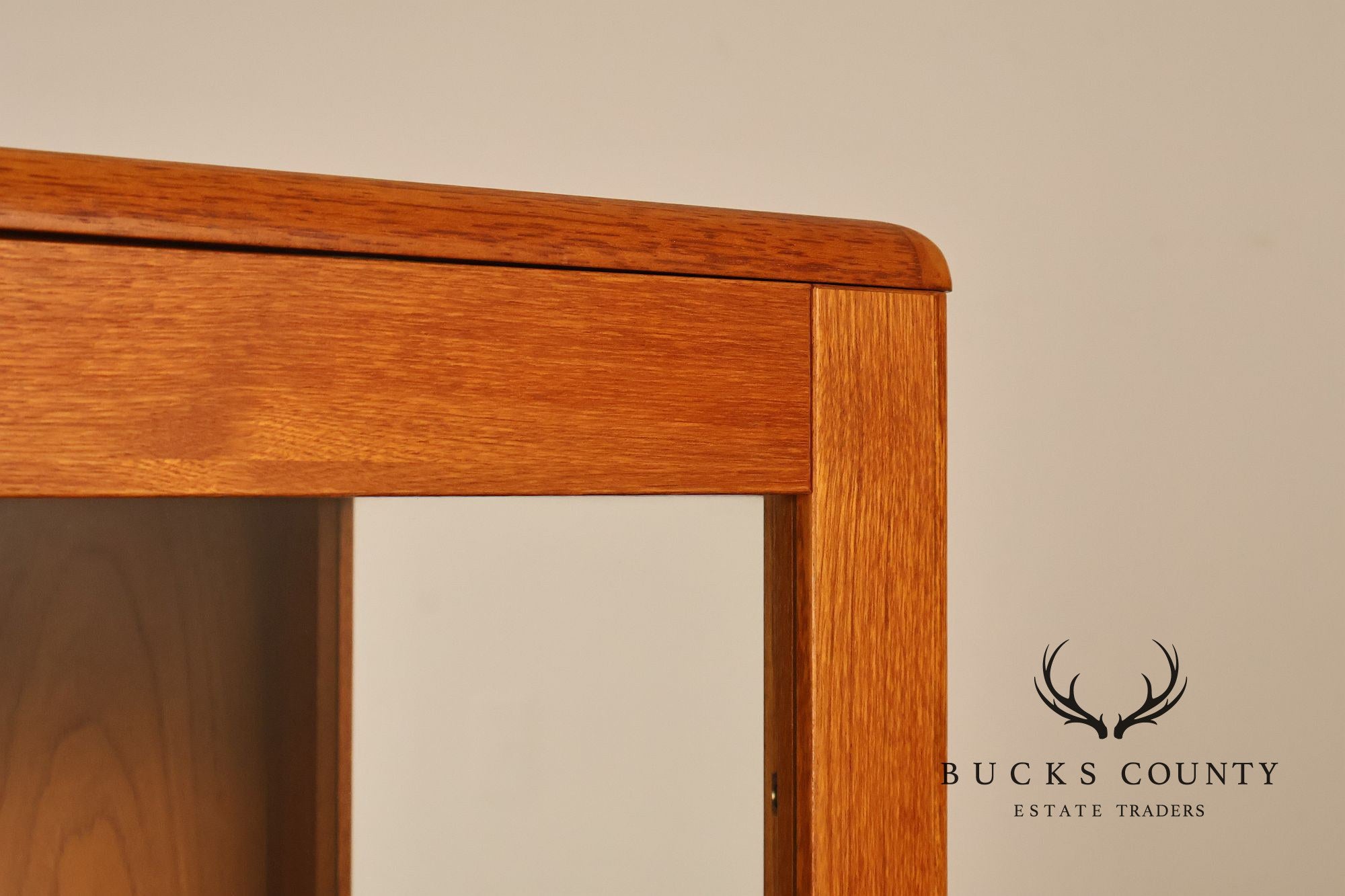 Danish Modern Teak And Glass Curio Display Cabinet