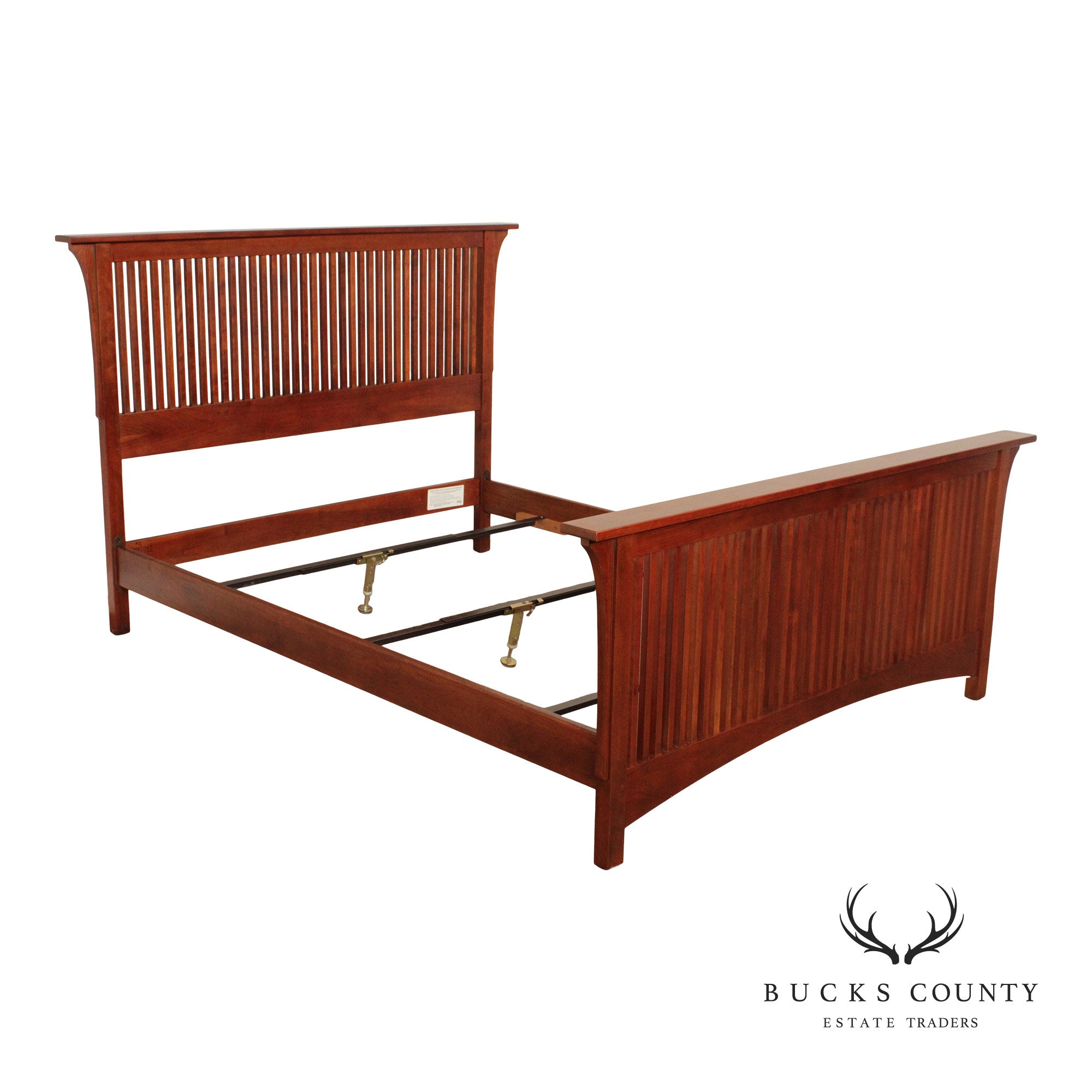 Stickley Mission Collection Cherry Queen Spindle Bed