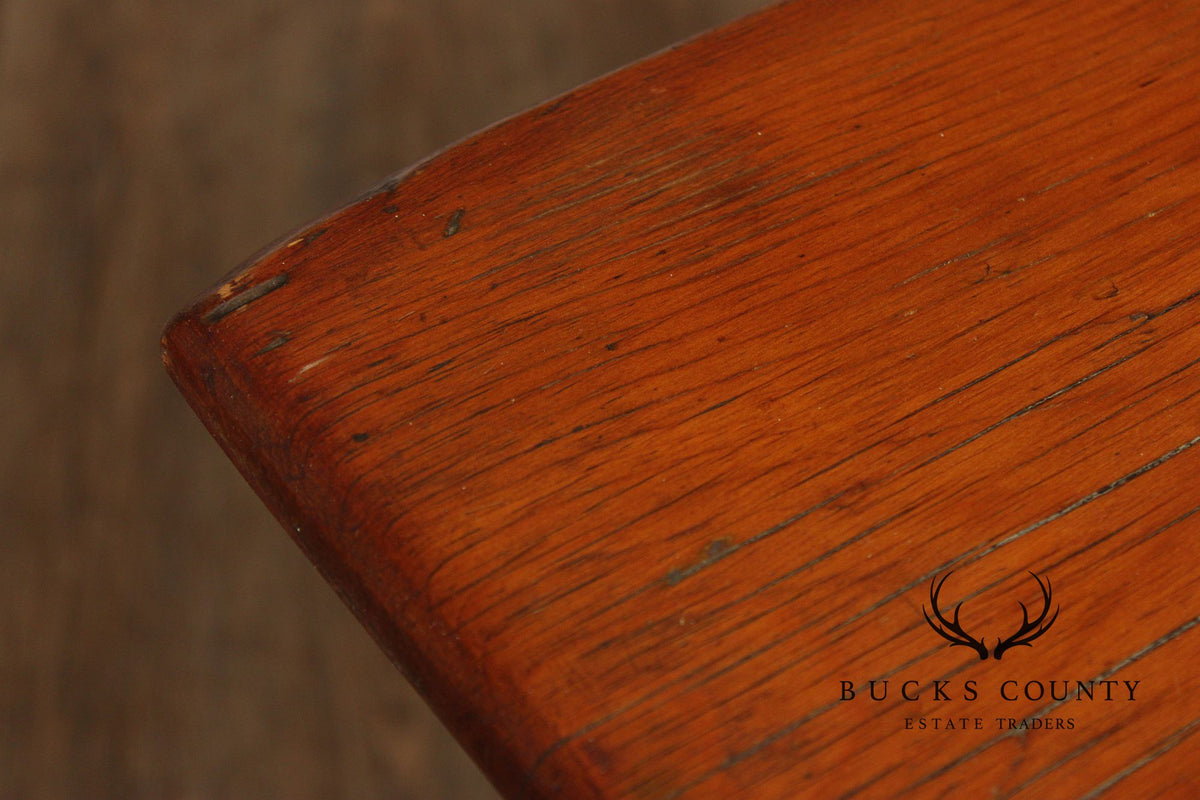 Antique Primitive Pine Dough Box Table With Removable Top