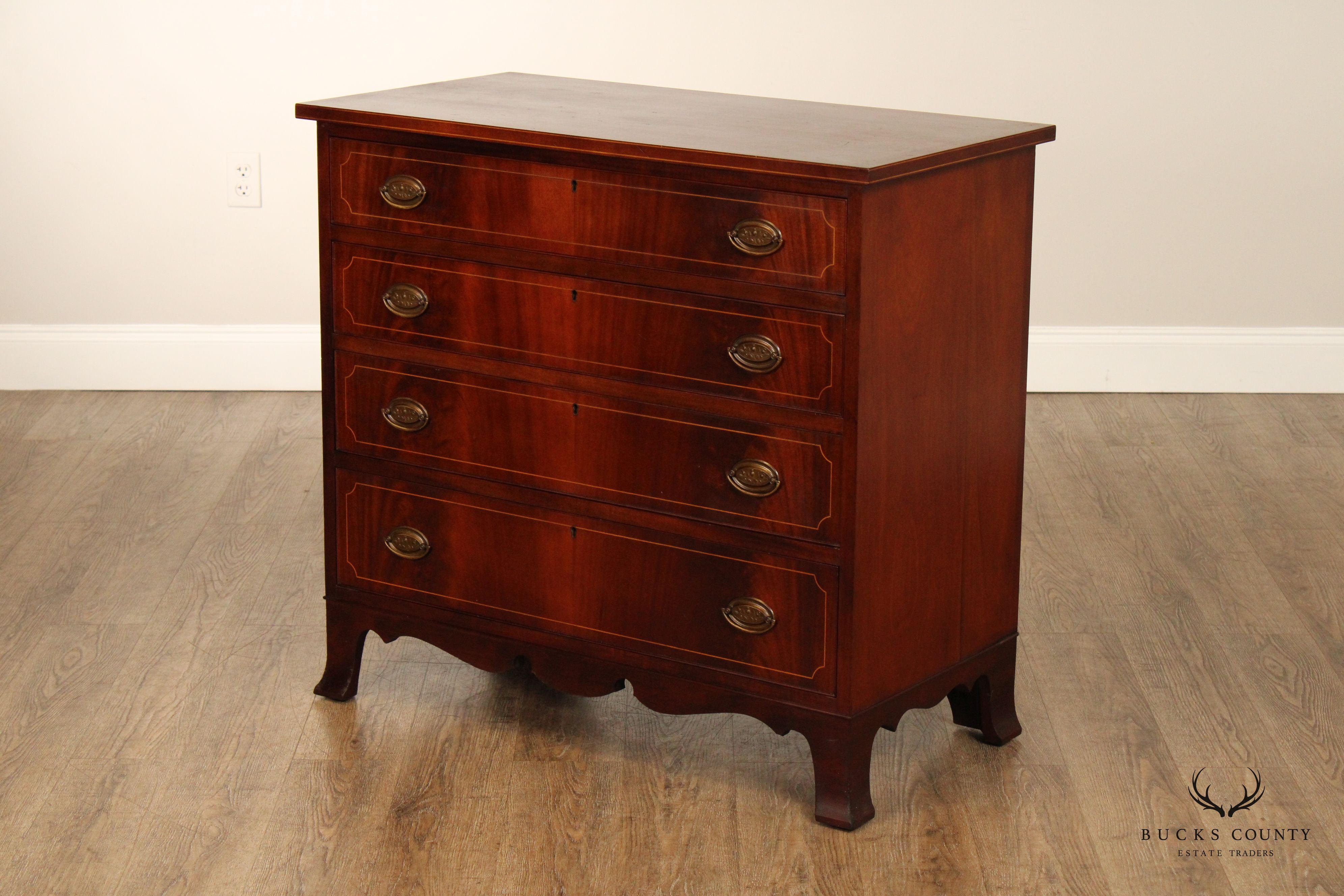 Antique Federal Inlaid Mahogany Chest of Drawers