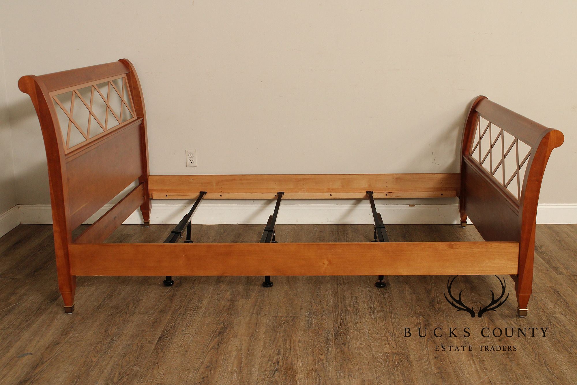 Harden Directoire Style Cherry Sleigh Queen Bed