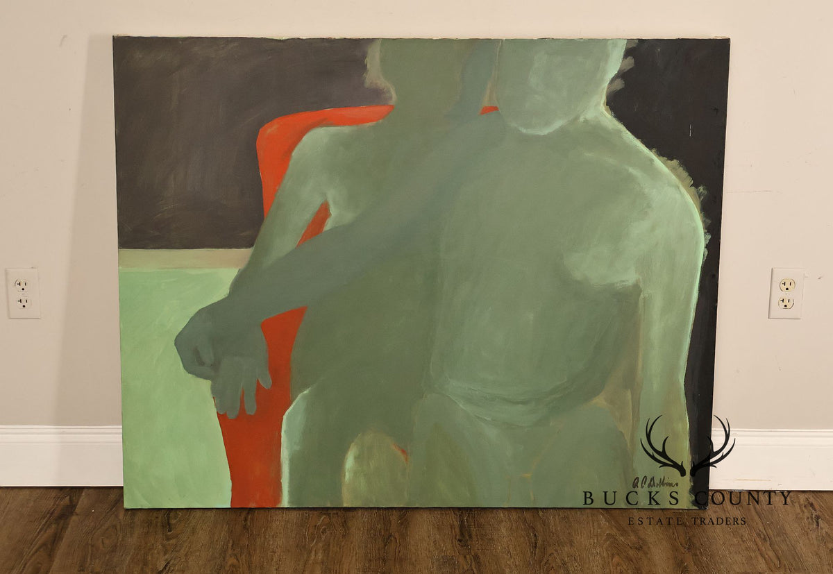 Anne Cooper Dobbins Oil Painting, Couple's Portrait