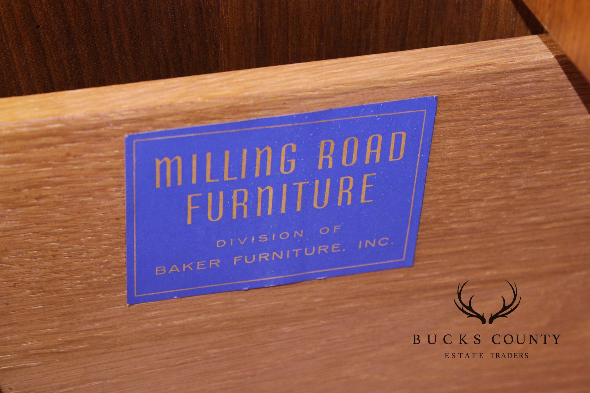 Milling Road by Baker Mid-Century Modern Walnut Credenza Sideboard