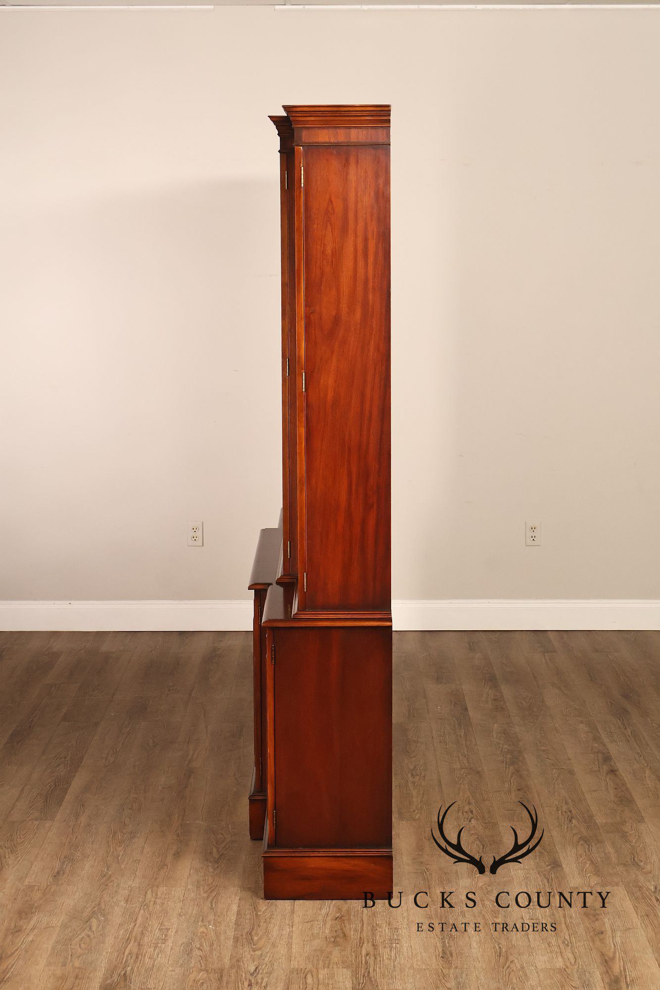 Georgian Style English Mahogany Four Door Bookcase Breakfront