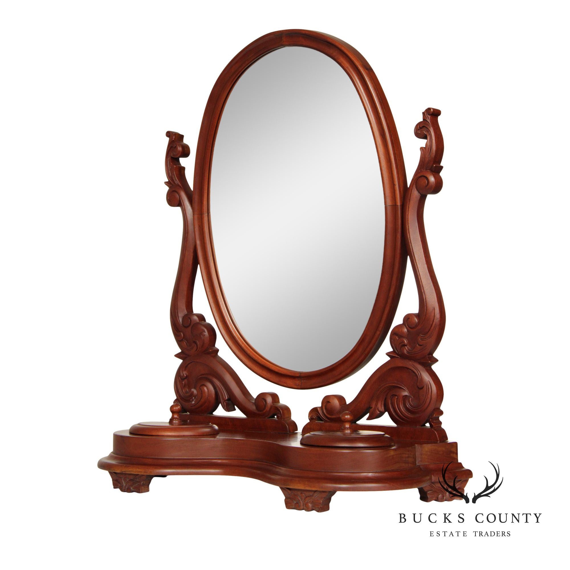 Victorian Style Vintage Mahogany Dresser Mirror