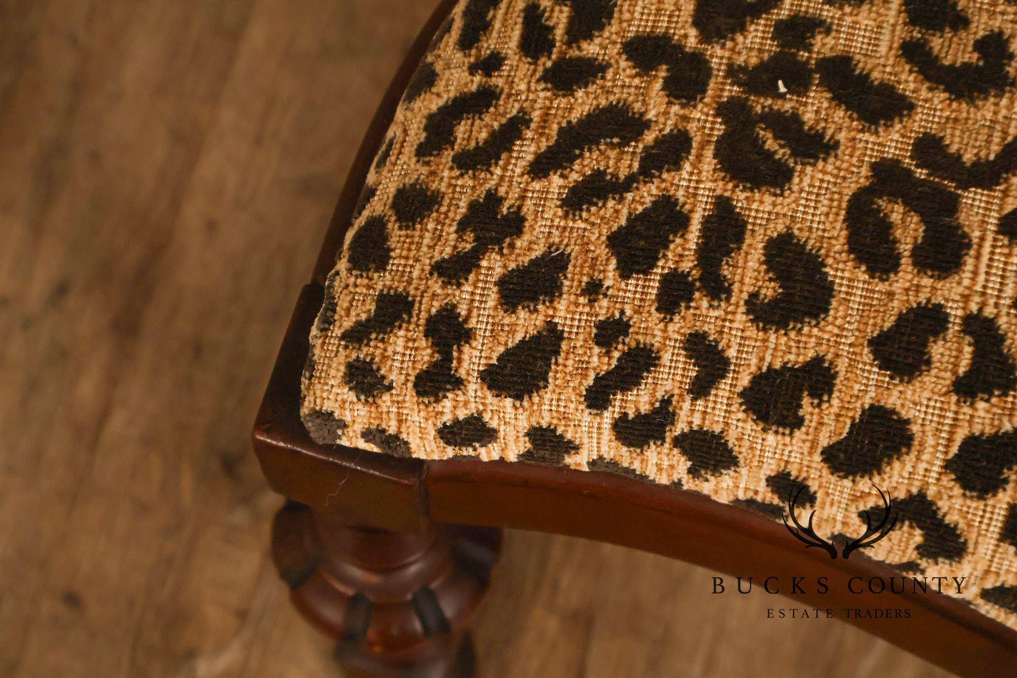 1930's Vintage Walnut Vanity Bench