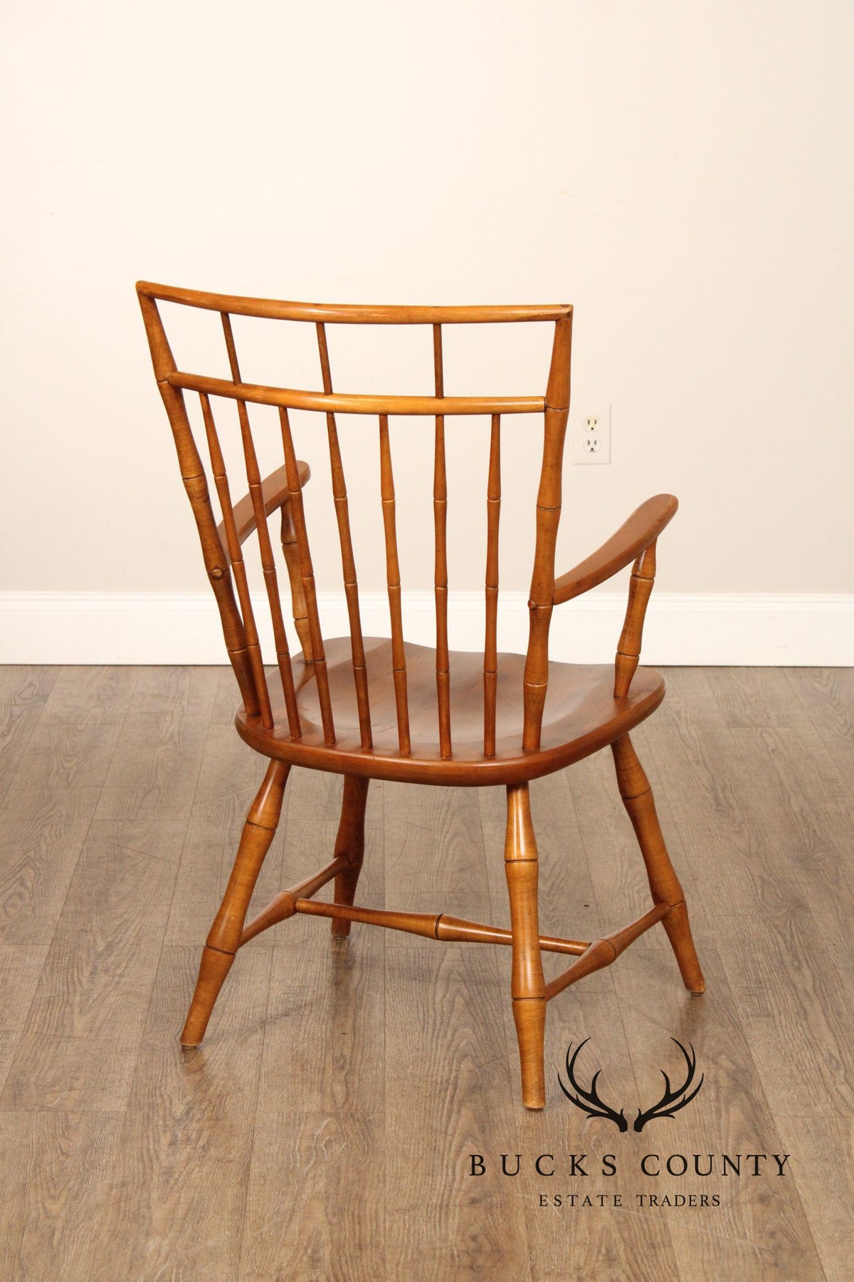Ethan Allen Set of Four Faux Bamboo Dining Chairs