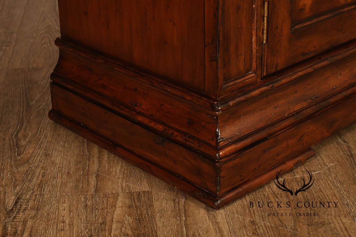 Traditional Georgian Style Inlaid Three Door Credenza Sideboard