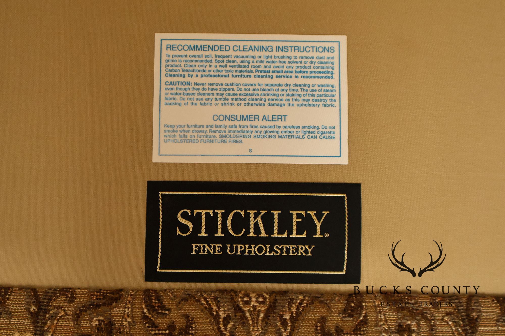 Stickley Fine Upholstery Traditional Three Cushion Sofa