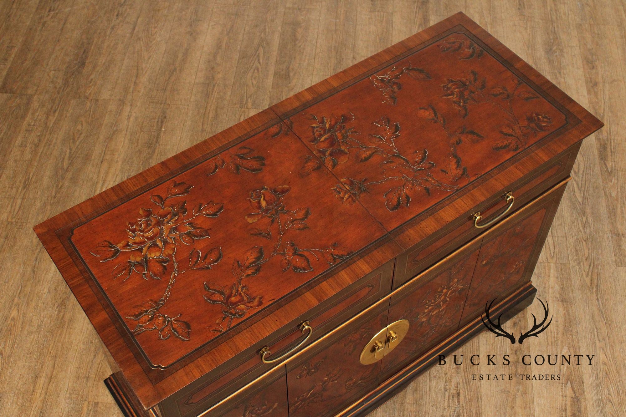 Drexel Heritage Chinoiserie Style Sliding Top Server