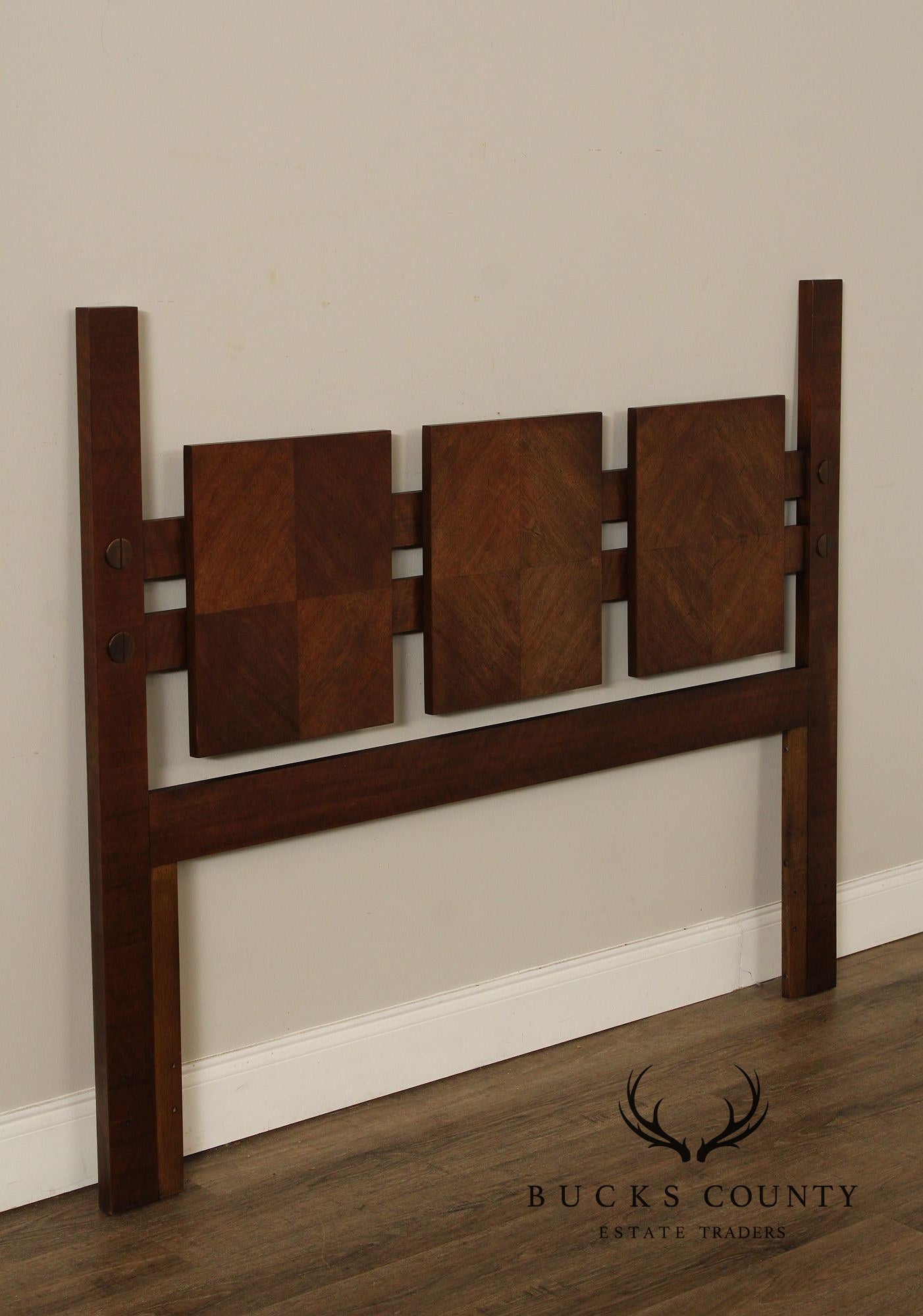 Lane Mid Century Modern Queen Size Walnut Headboard