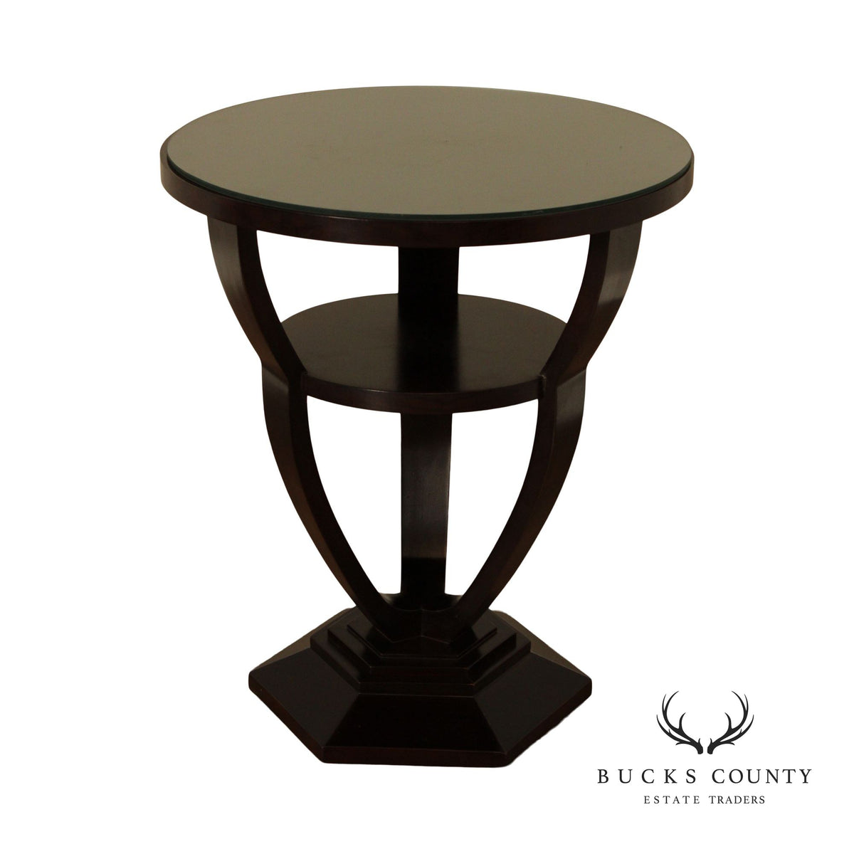 Century Furniture Empire Style Two-Tier Pedestal Side Table