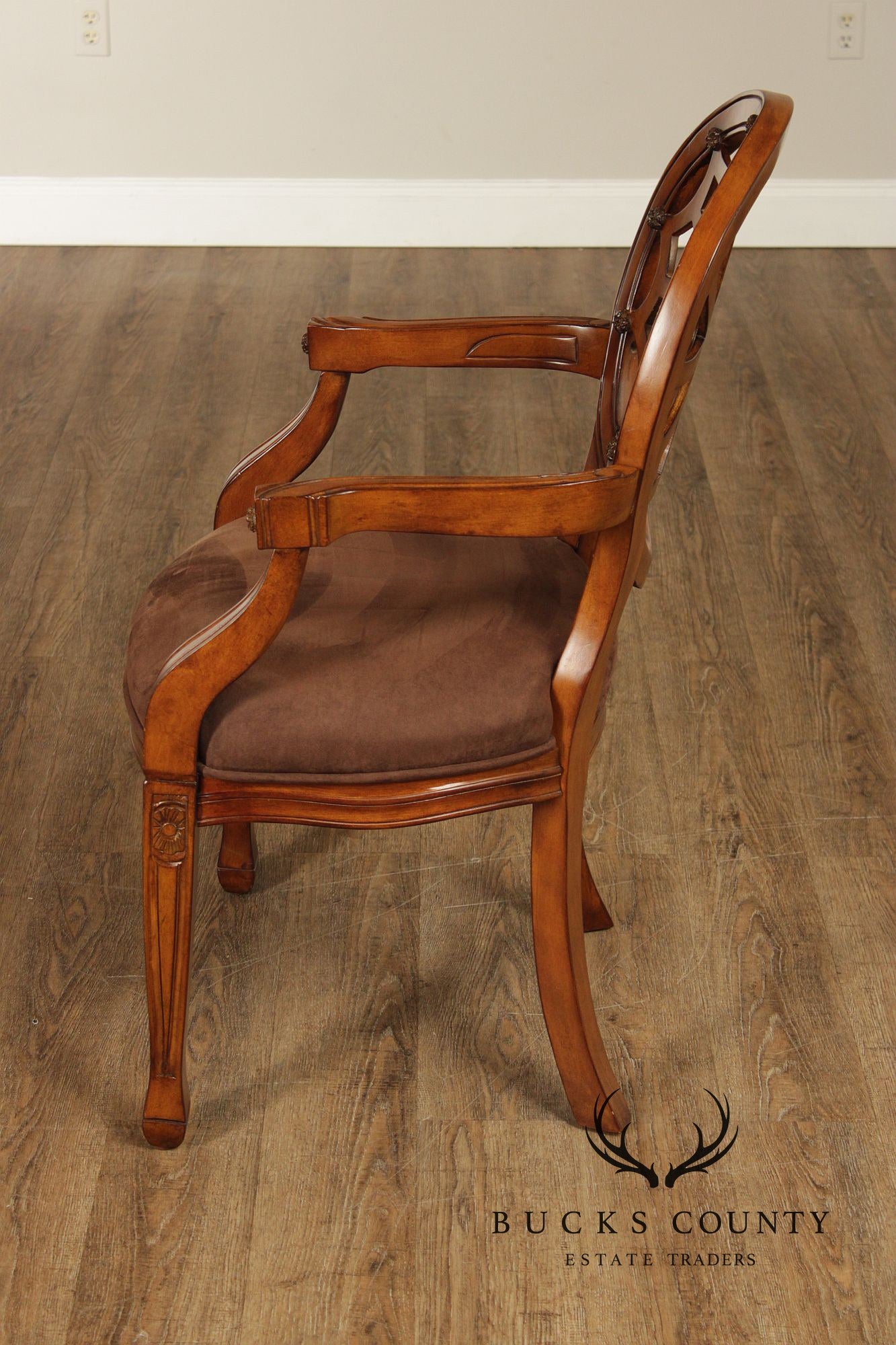 Hepplewhite Style Spider Web Back Armchair