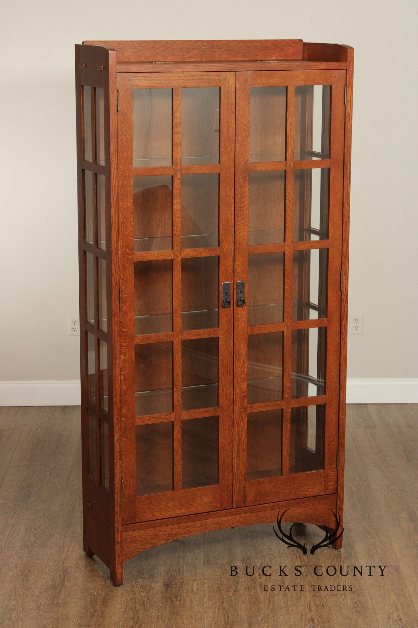 Stickley Mission Collection Oak Display Cabinet