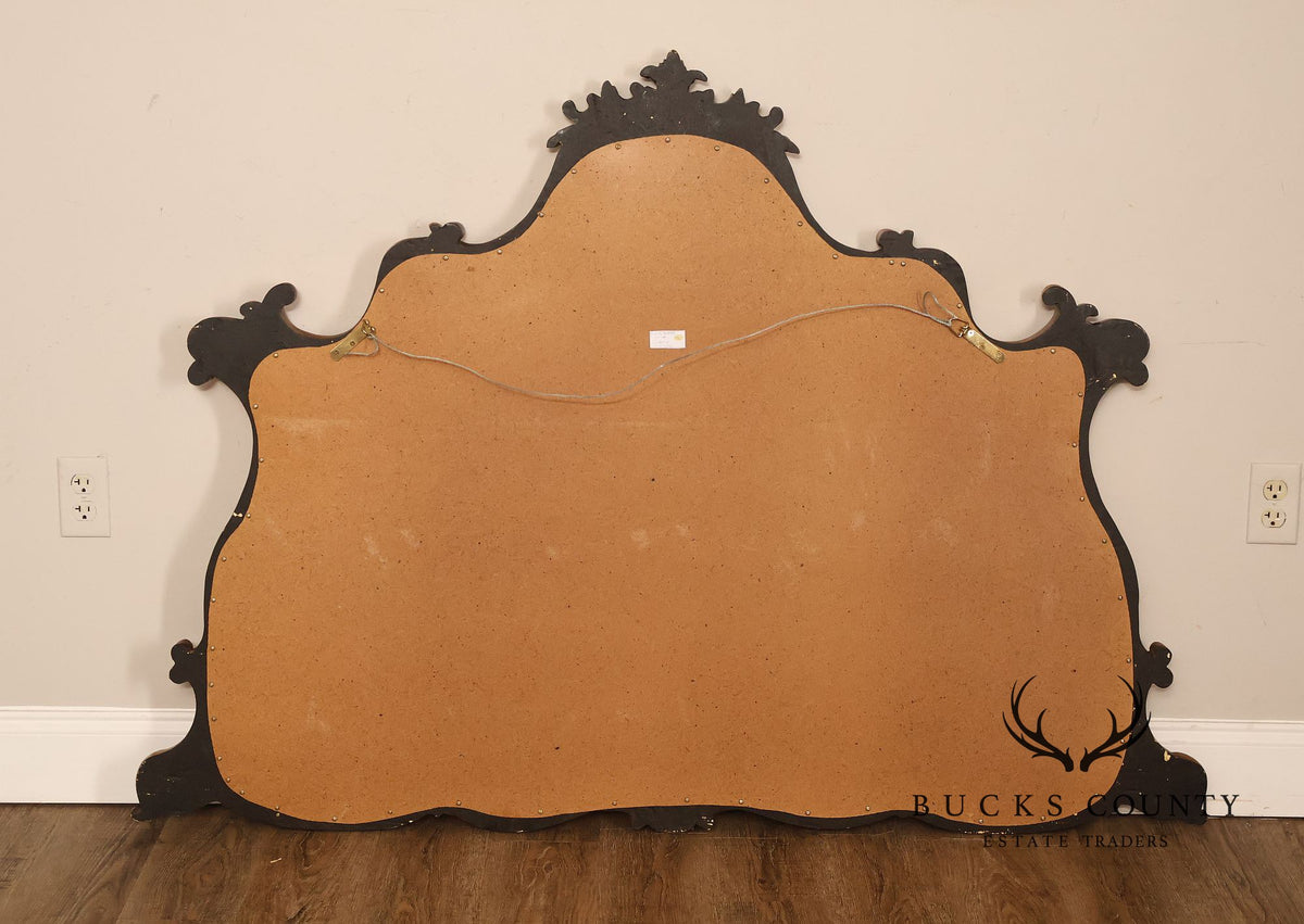 Rococo Style Large Carved Giltwood Wall Mirror