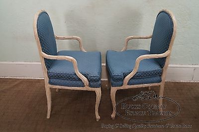 Quality Pair of Faux Naturalistic Carved Arm Chairs (B)