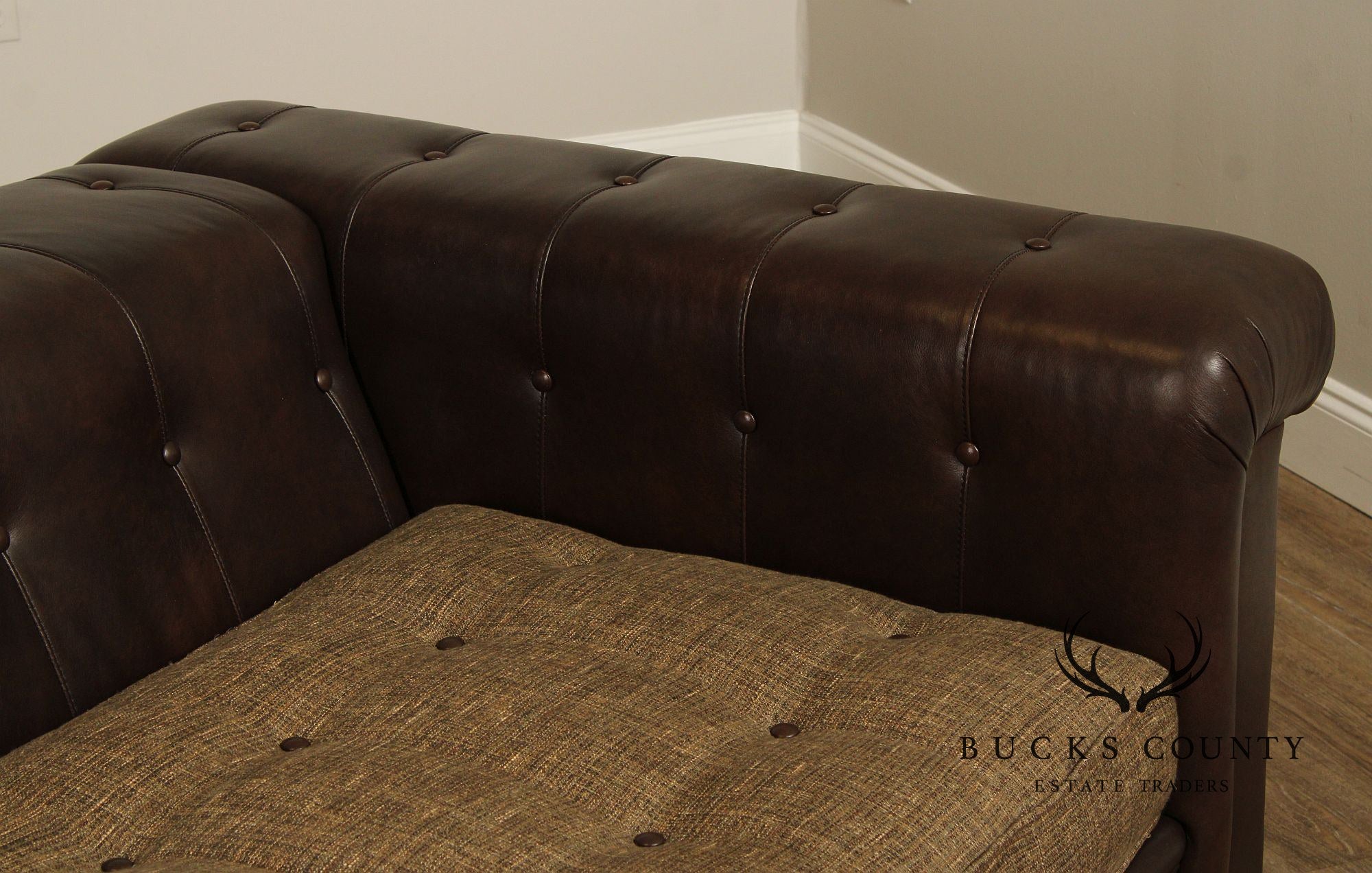 Stickley Chesterfield Style 'Chicago' Leather Sofa