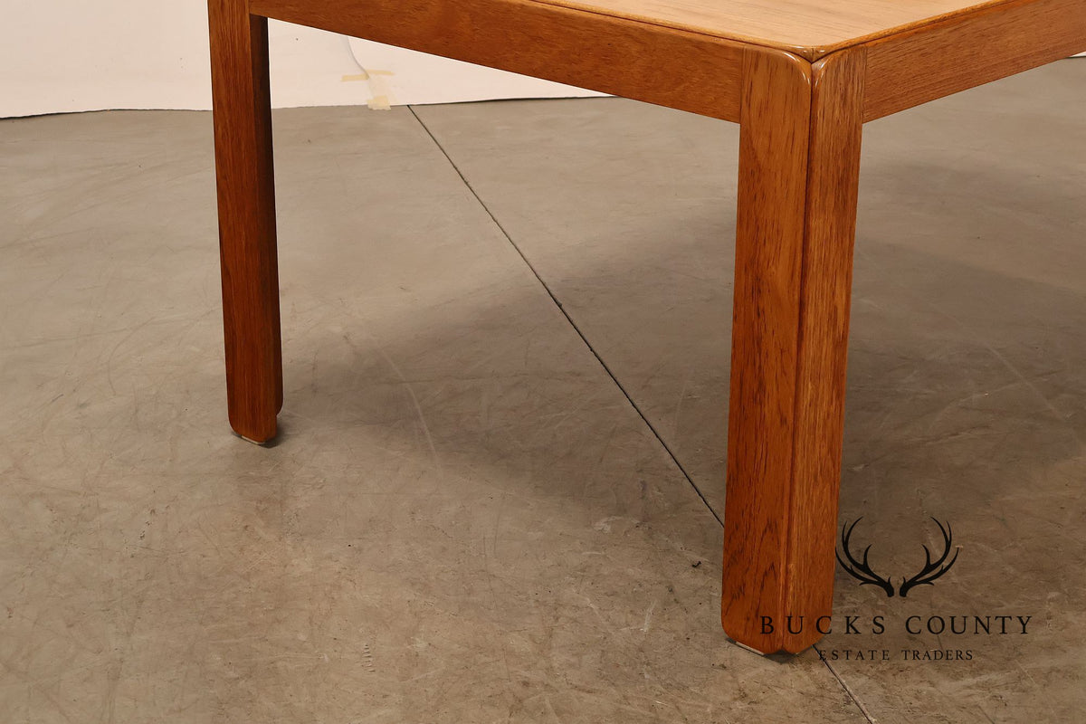 N. Eilersen A/S Danish Modern Teak Extension Dining Table With Two Leaves
