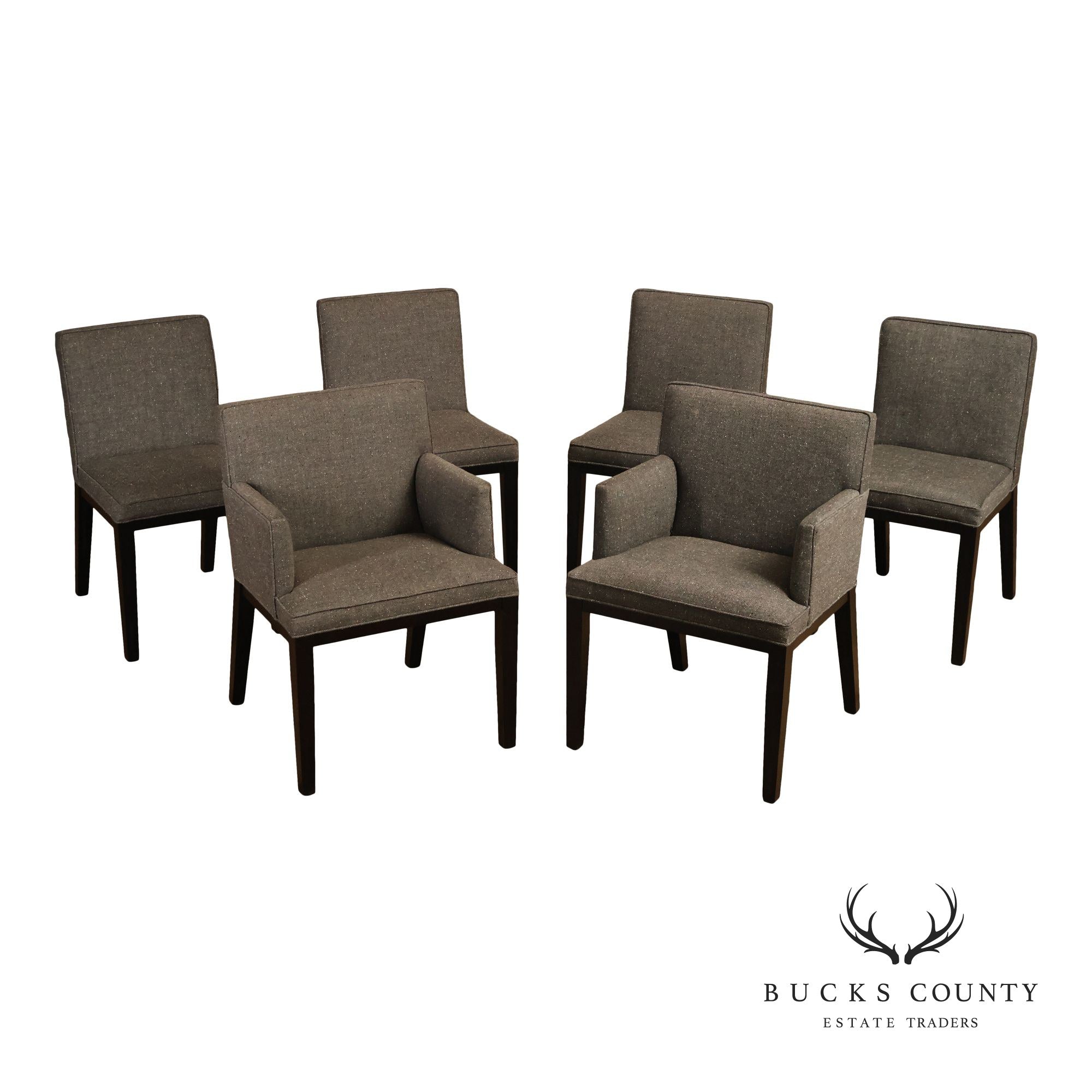 Mitchell Gold Bob Williams Modern Set of Six Dining Chairs