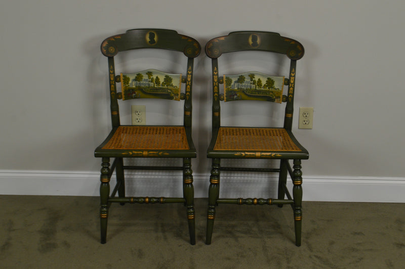 Hitchcock Andrew Jackson's Hermitage Limited Edition Hand Painted Pair Side Chairs (B)