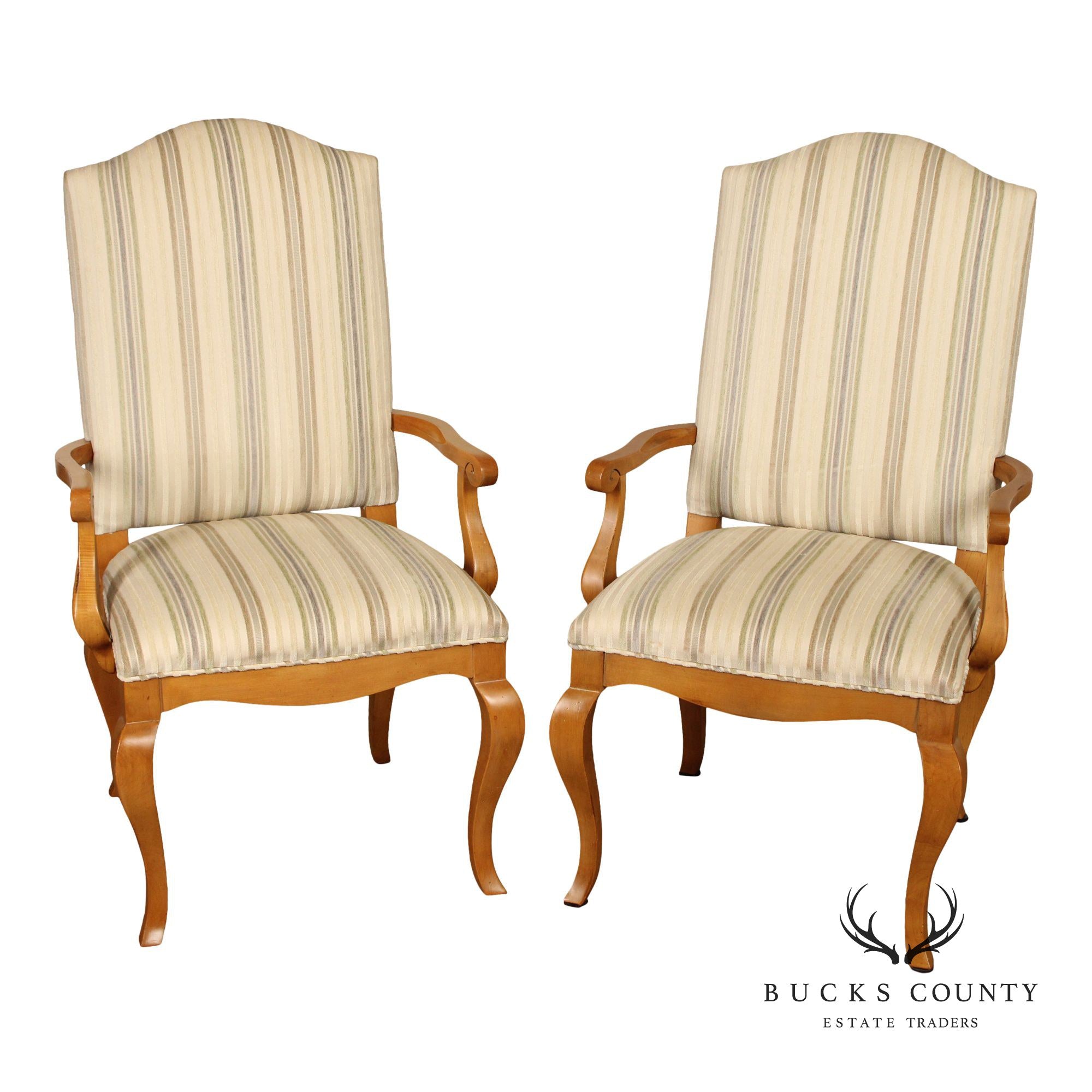 Ethan Allen French Country Style Pair of Armchairs