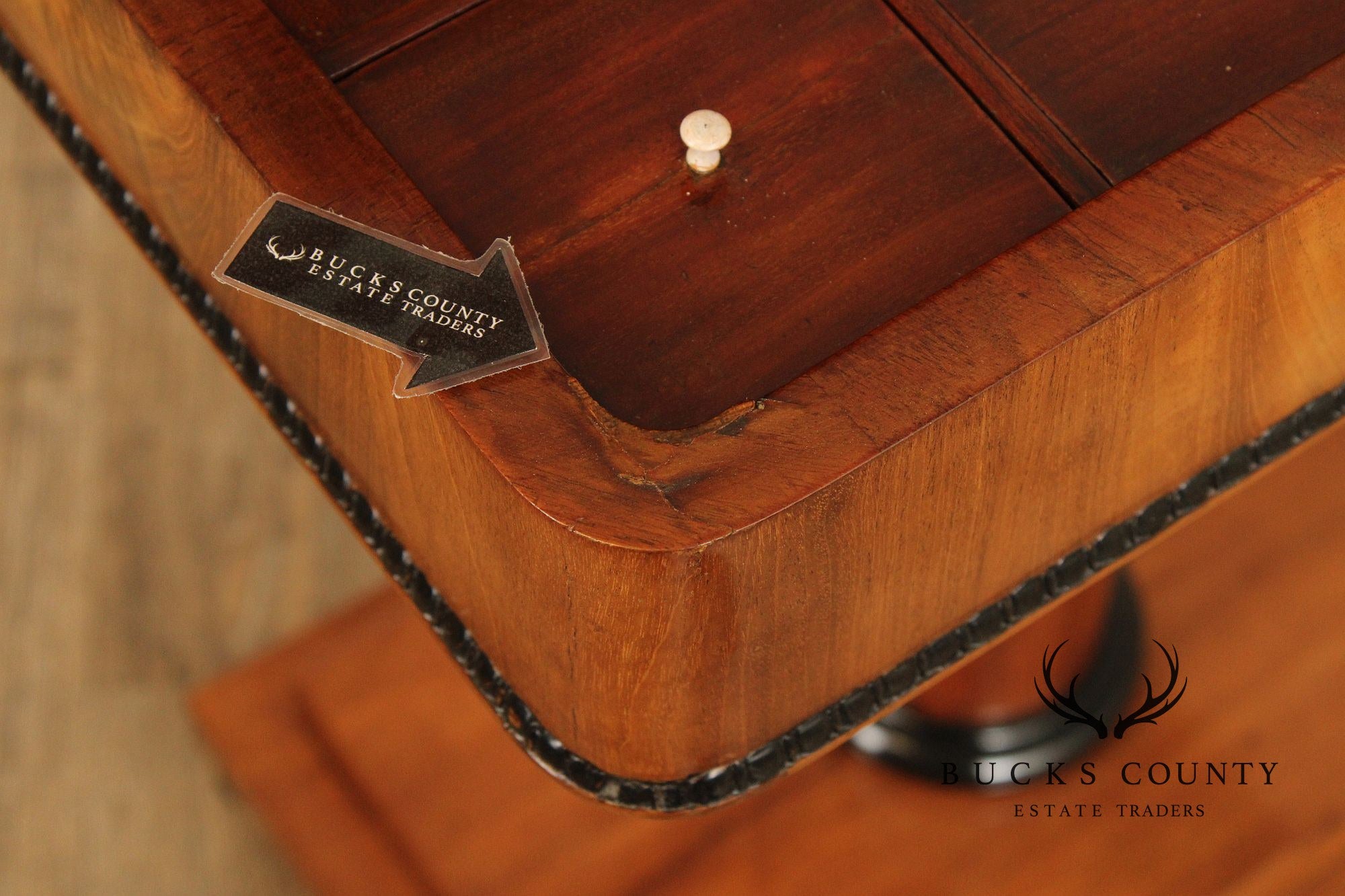 Antique English Empire Mahogany Sewing Table