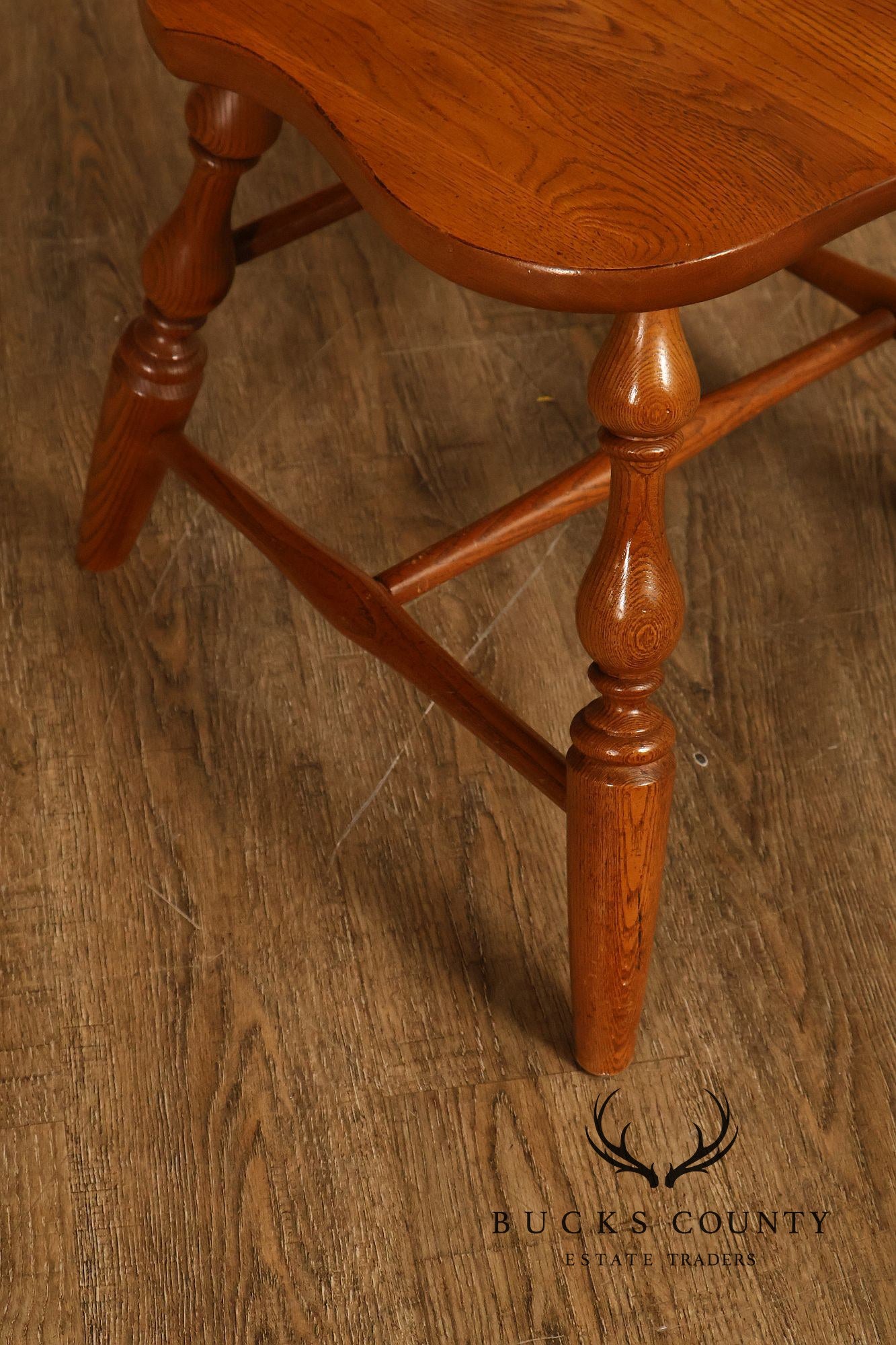 Virginia House Set of Four Oak Windsor Dining Chairs