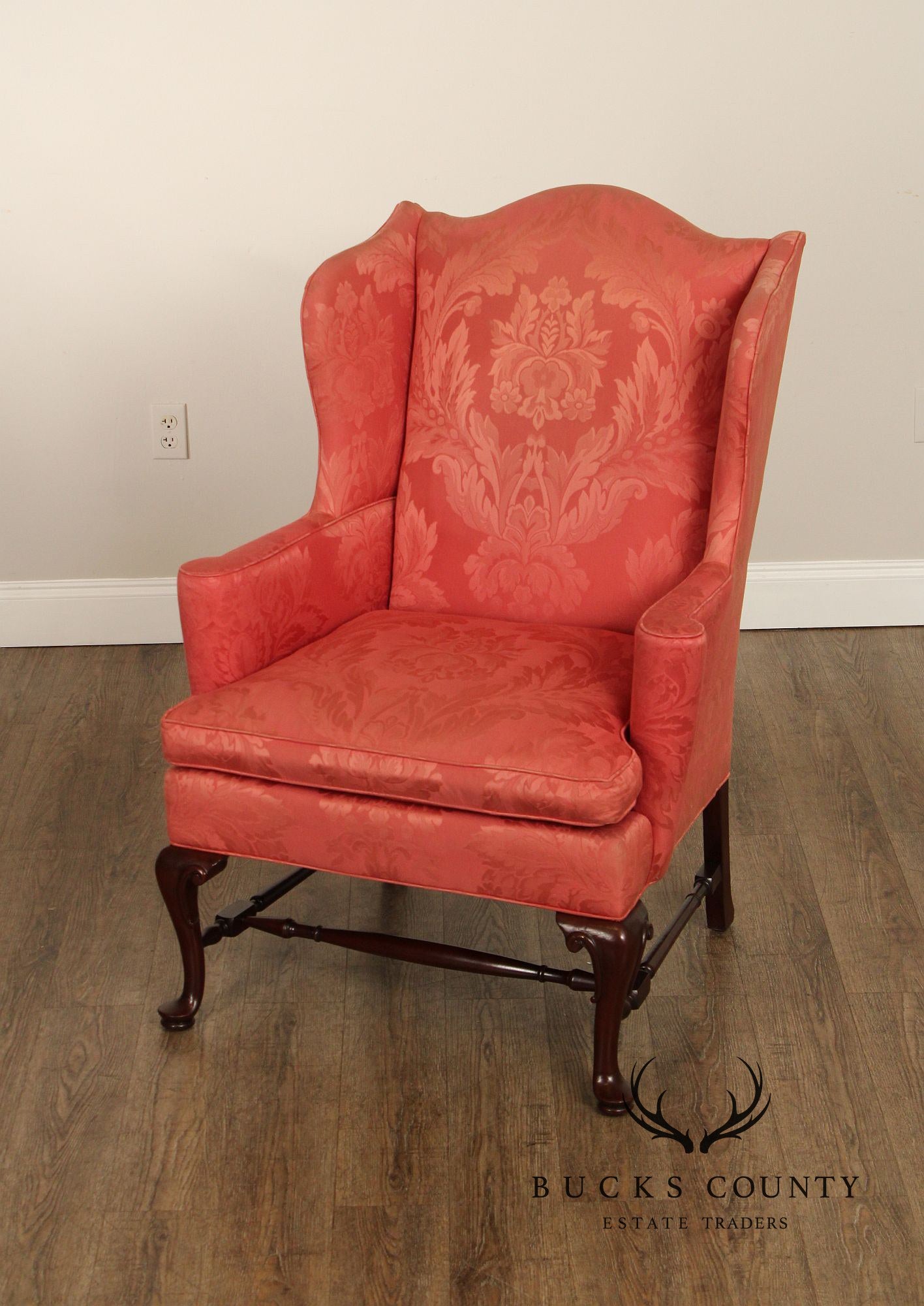 Southwood Queen Anne Style Mahogany Wing Chair