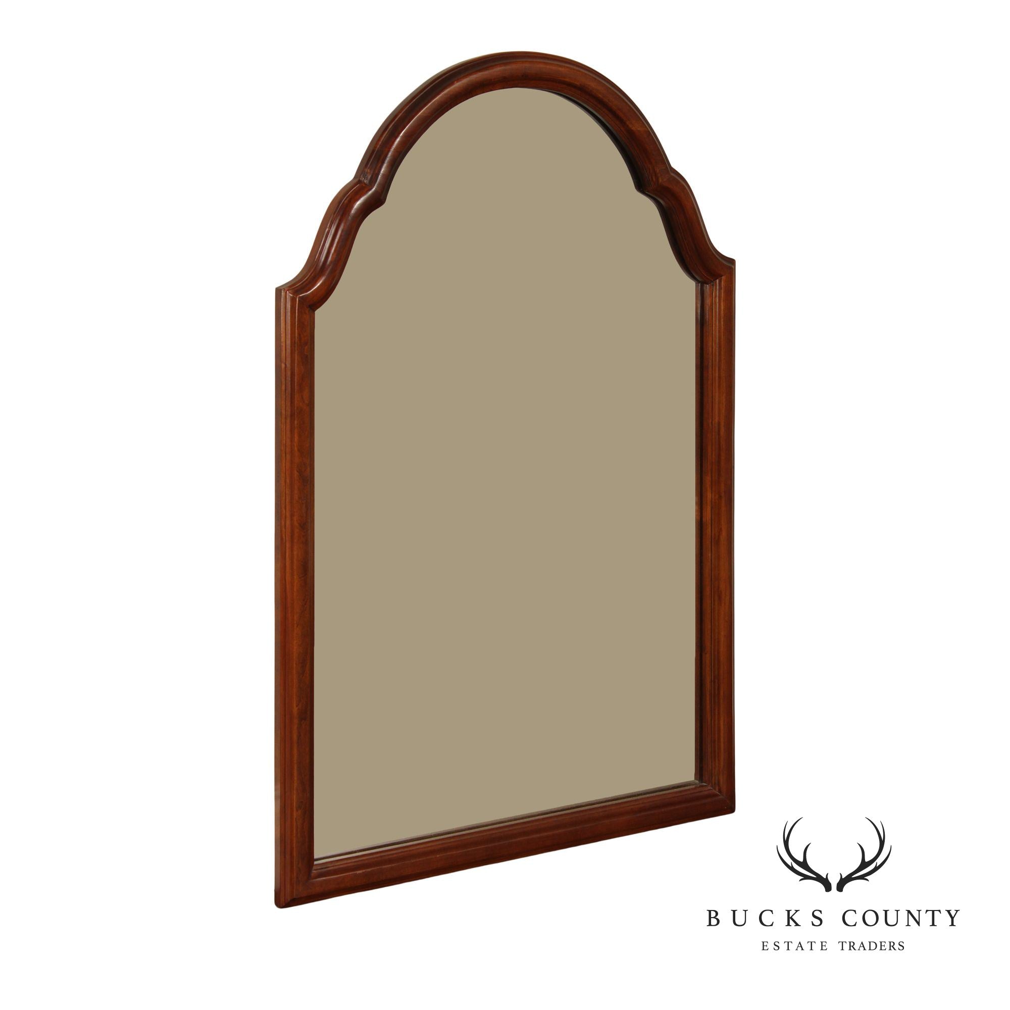 Harden Queen Anne Style Arched Cherry Frame Wall Mirror