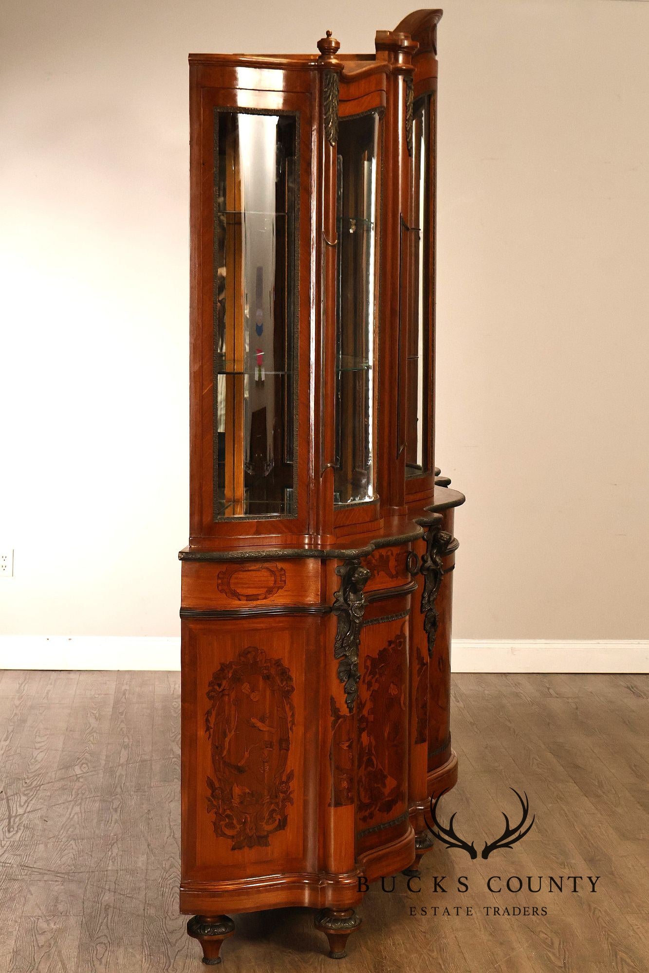 Italian Rococo RevivalLarge China Display China Cabinet
