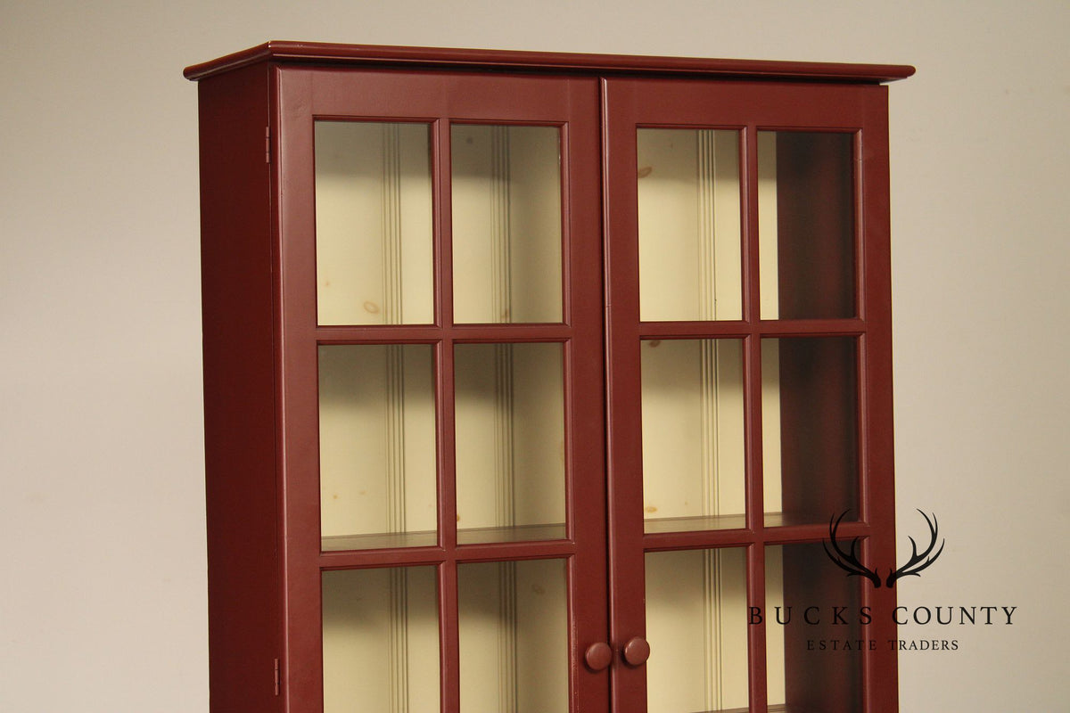 Georgia Pine Craftsmen Devonshire Painted Pine Plate Cupboard Cabinet