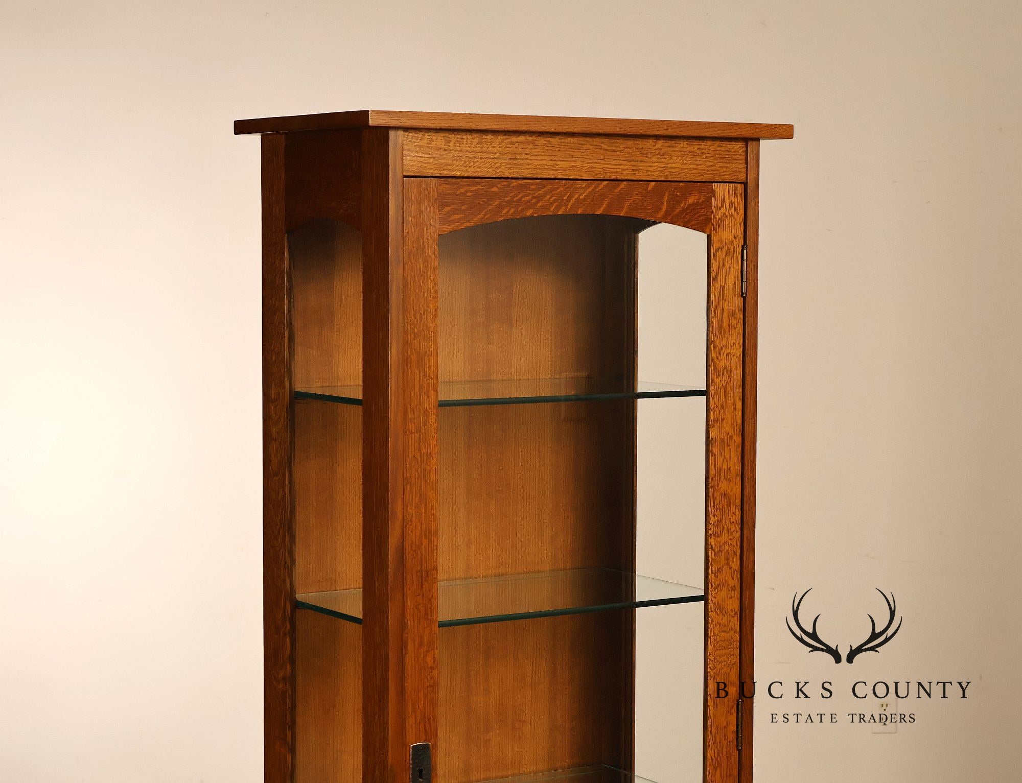 Stickley Mission Collection Oak Display Cabinet