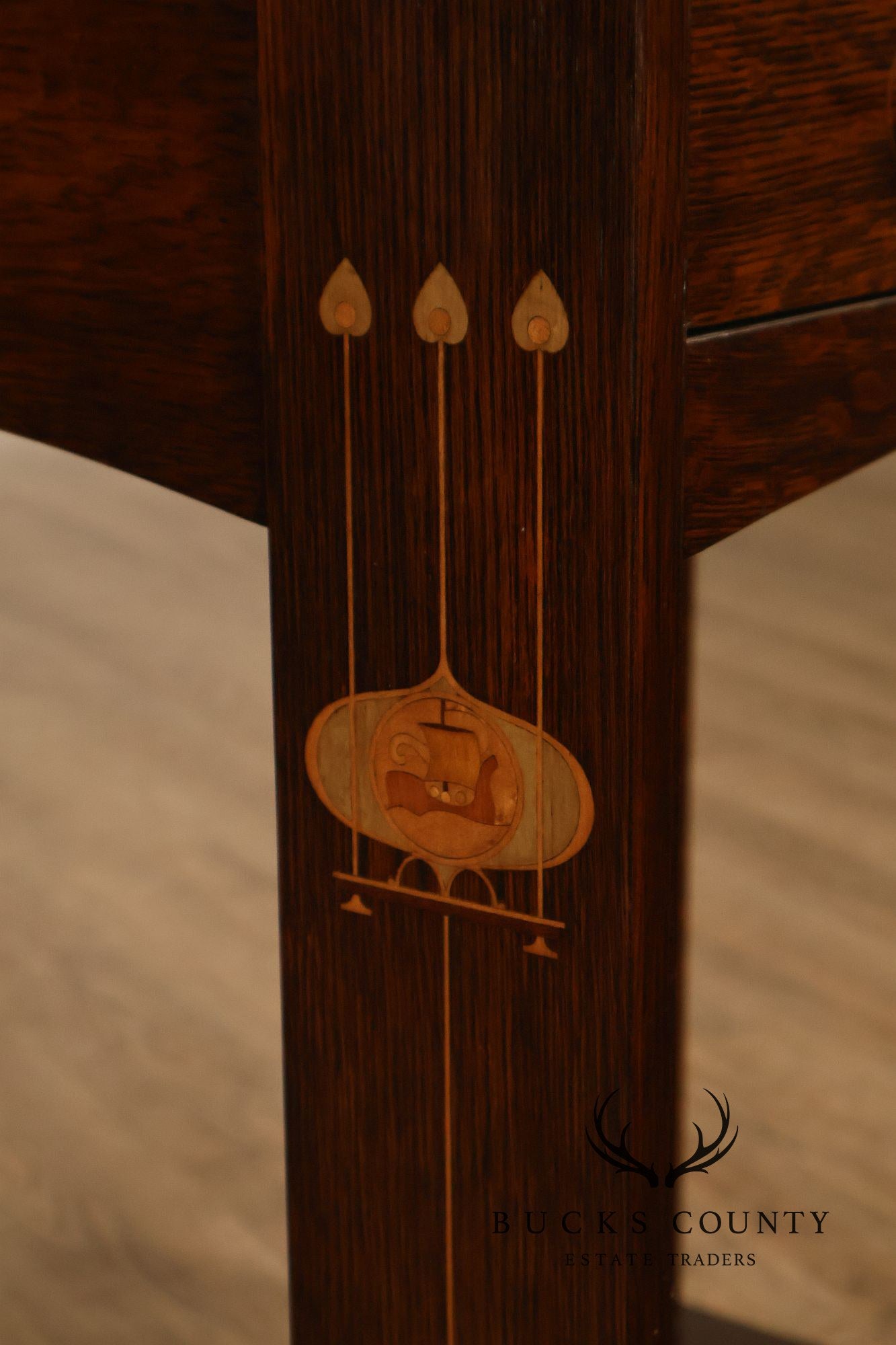 Stickley Commemorative Harvey Ellis Inlaid Oak Writing Desk