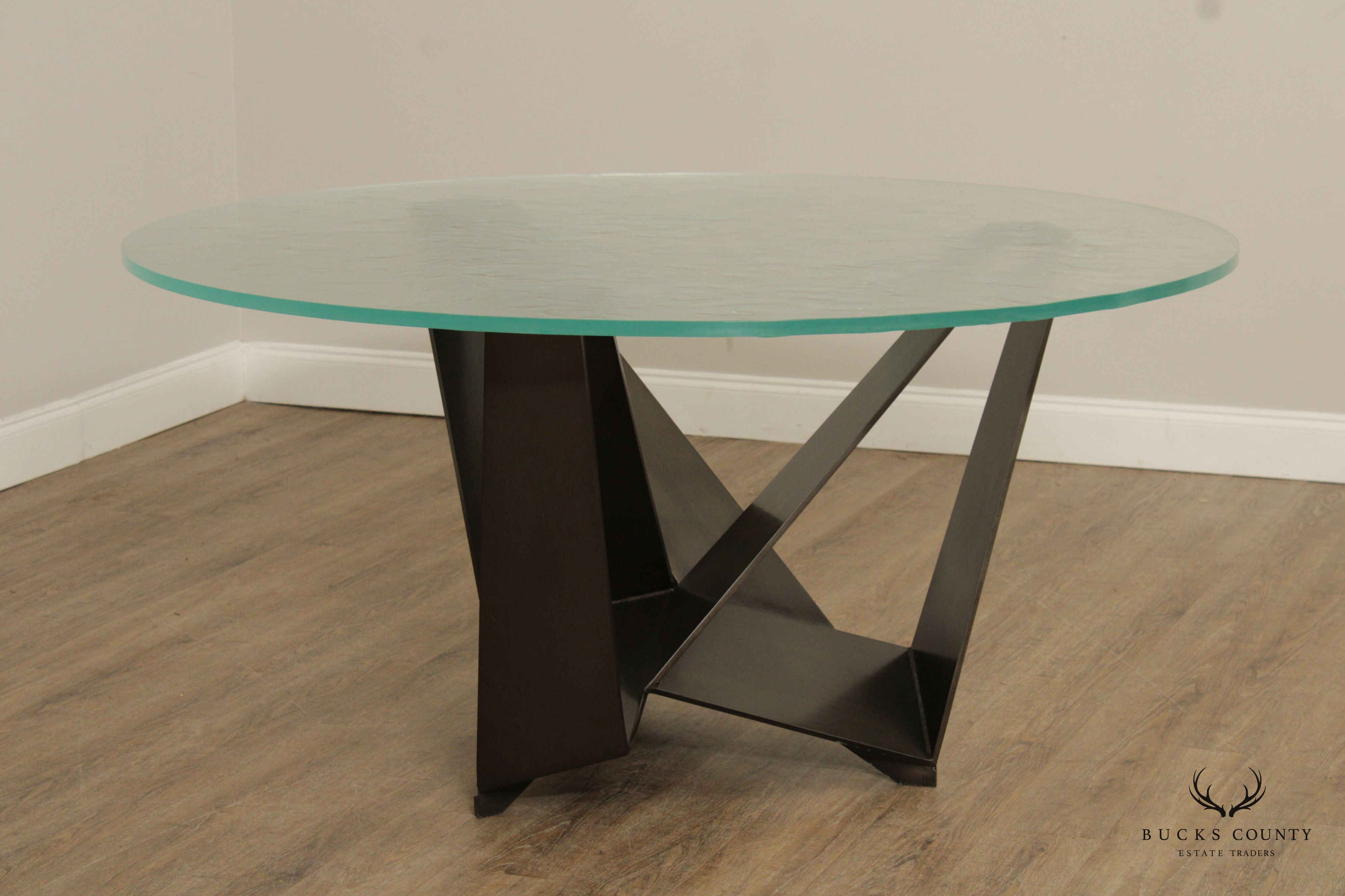 Cattelan Italia 'Skorpio' Round Glass Top Dining Table