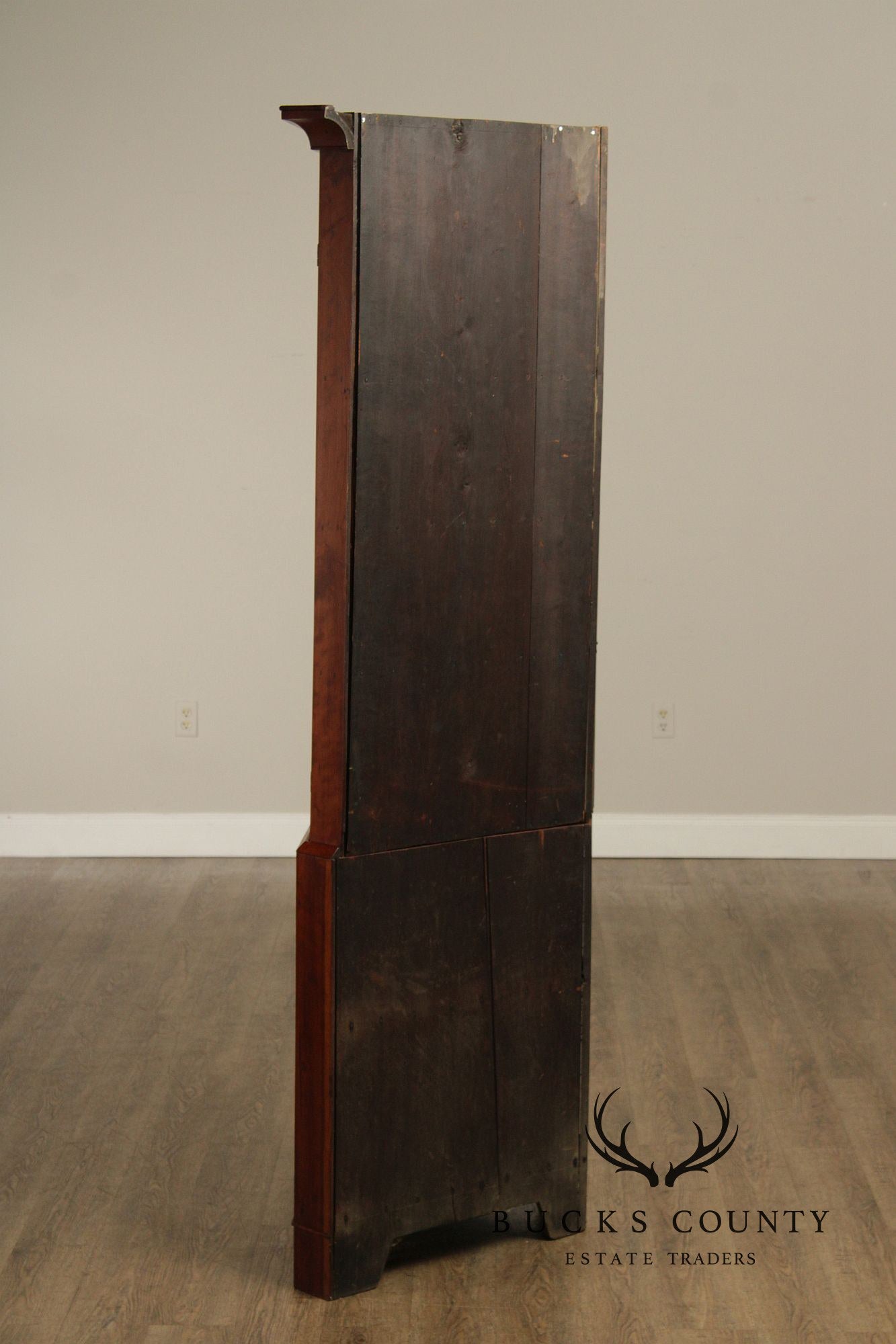 Antique American Cherry Two Piece Corner Cupboard