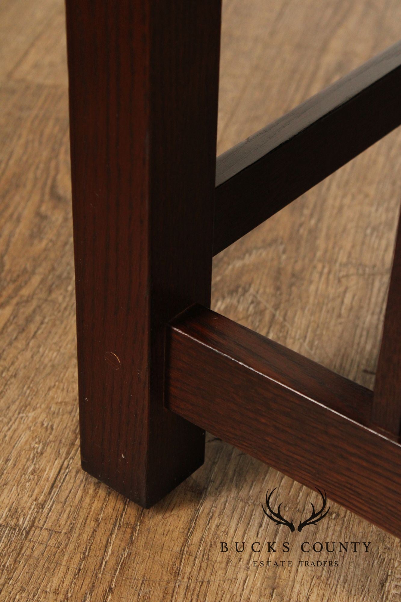 Stickley Mission Collection Oak and Leather Footstool