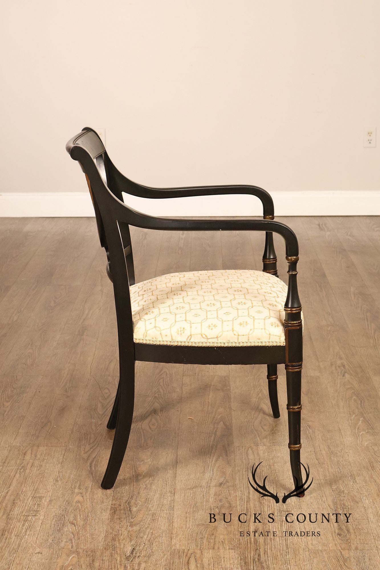 J. L. Pershing & Son Vintage Federal Style Painted Armchair