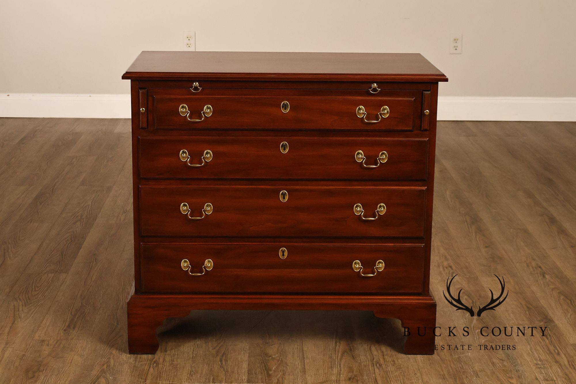 Henkel Harris Chippendale Style Cherry Bachelor's Chest