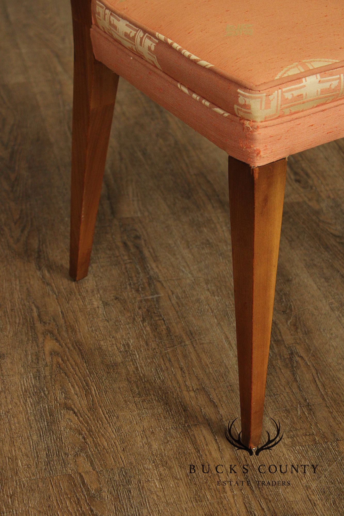 John Widdicomb Mid-Century Modern Set Of Four Walnut Cane Back Dining Chairs