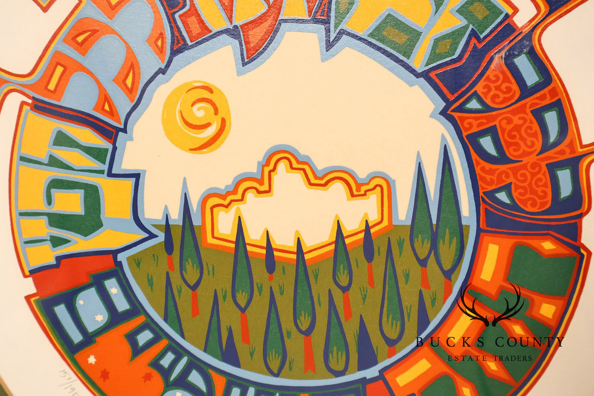 Mordechai Rosenstein Judaica Serigraph, 'For Everything There's a Season'
