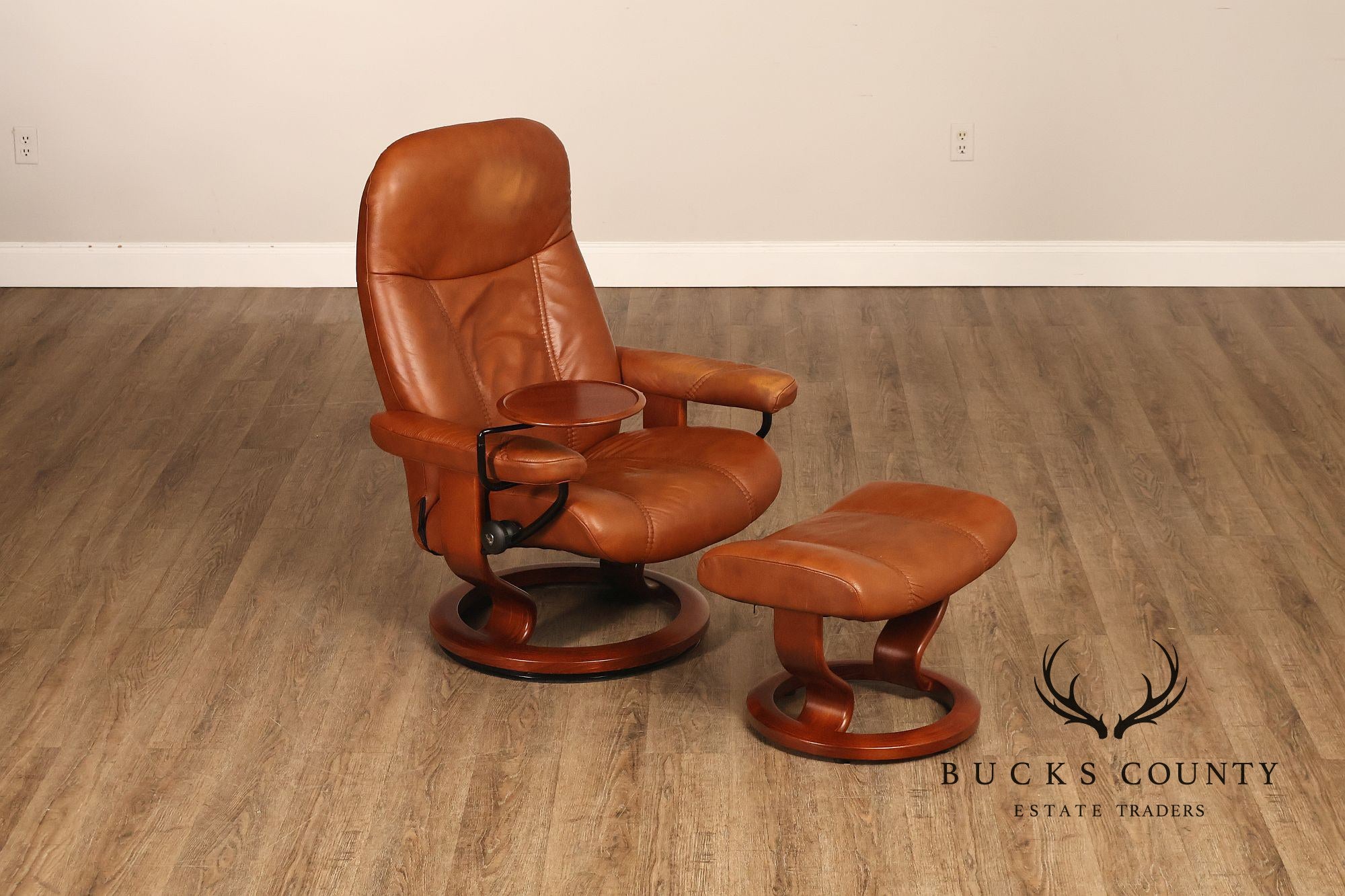 Ekornes Stressless Leather Recliner Chair And Ottoman