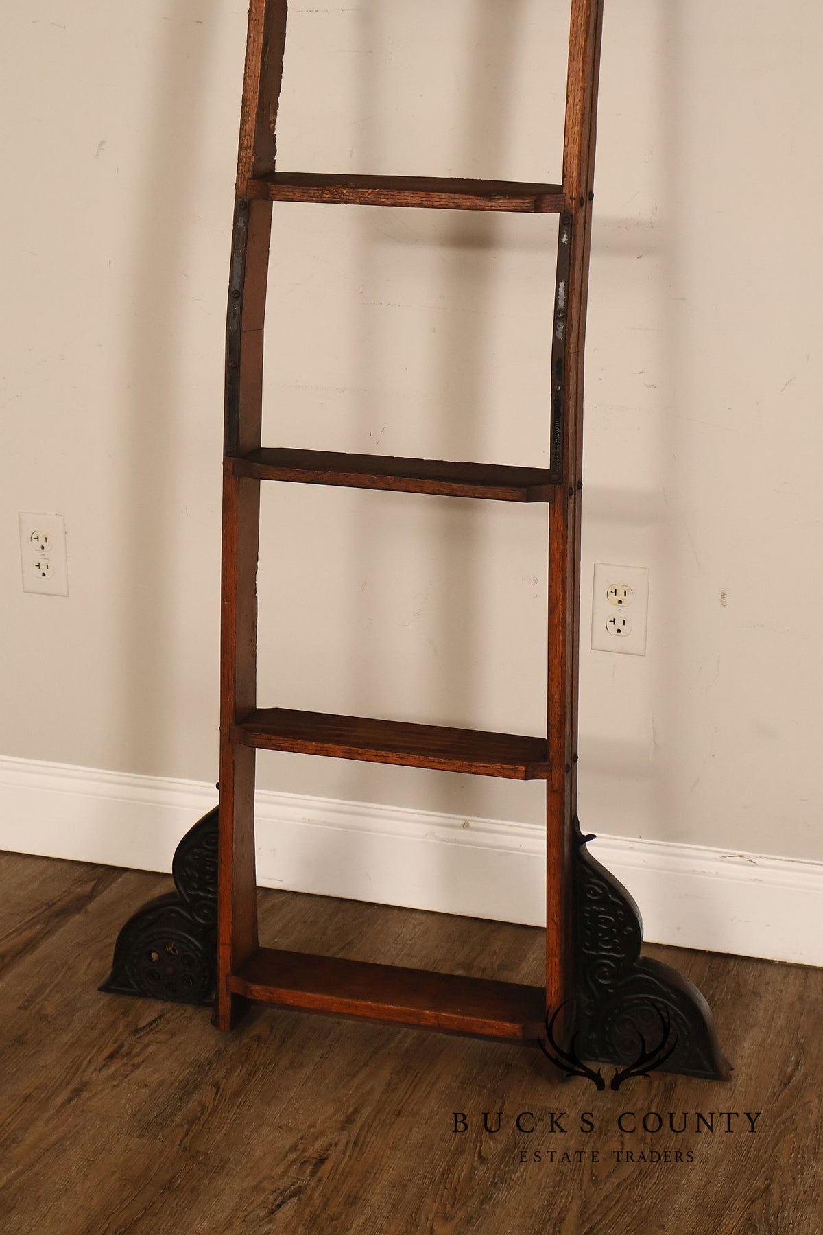 Antique Bicycle Ladder Co. Rolling Library Ladder