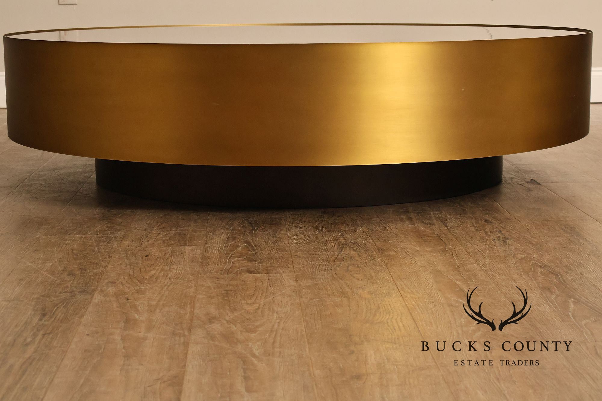 Restoration Hardware 'Moore' Glass Top Coffee Table