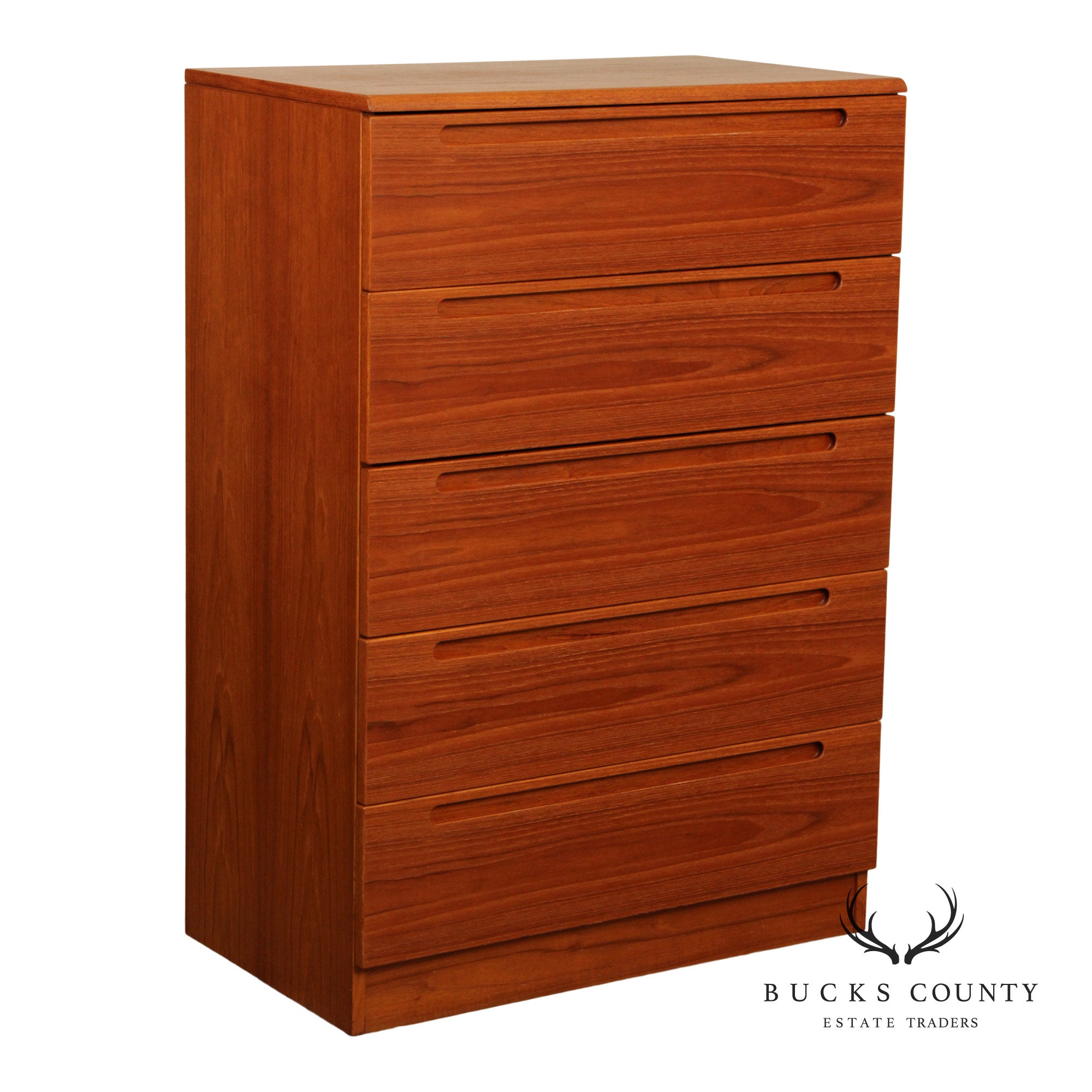 Danish Modern Teak Tall Chest of Drawers