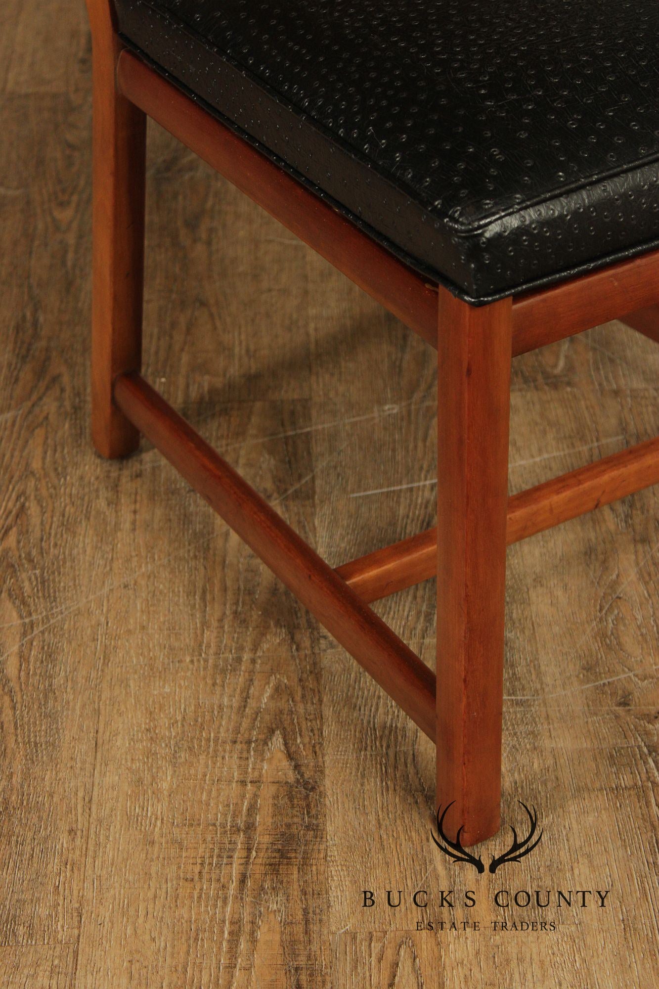 Michael Taylor For Baker Mid Century Modern Set of Six Cane Back Dining Chairs