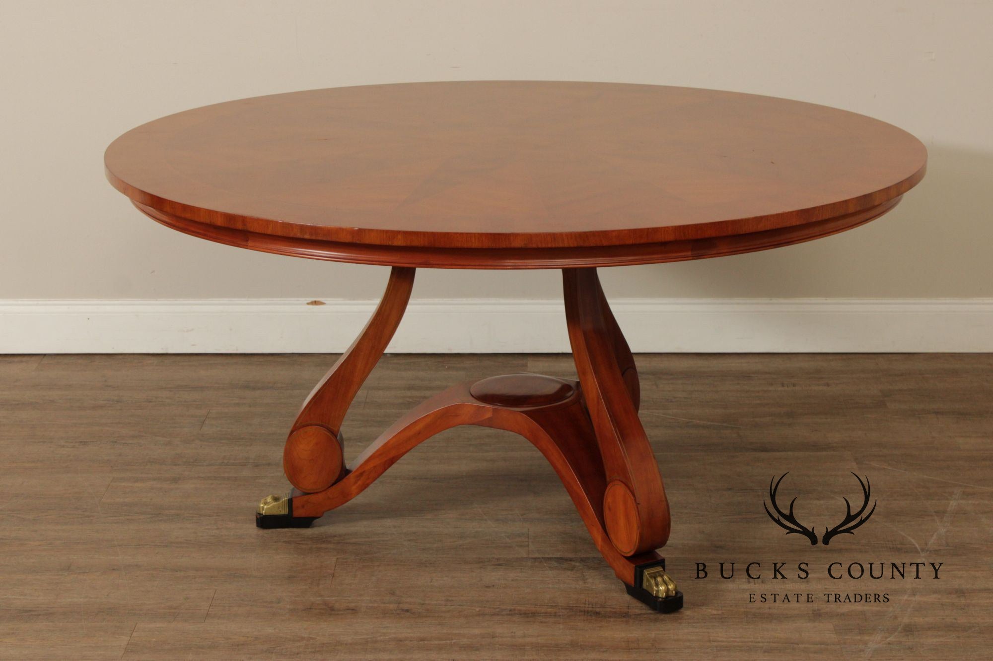 John Widdicomb Round Mahogany Dining Table Designed By Chad Womack