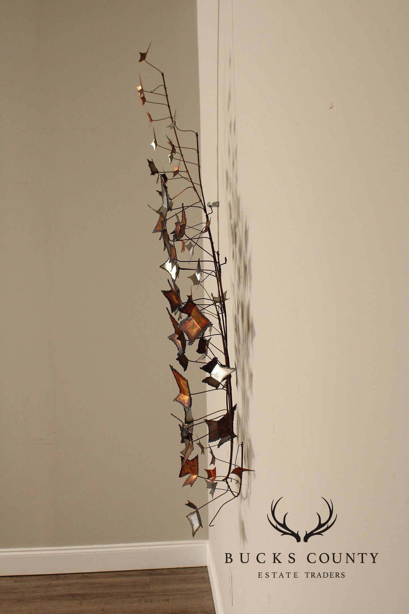 Curtis Jere Brutalist Wall Sculpture, Autumn Leaves