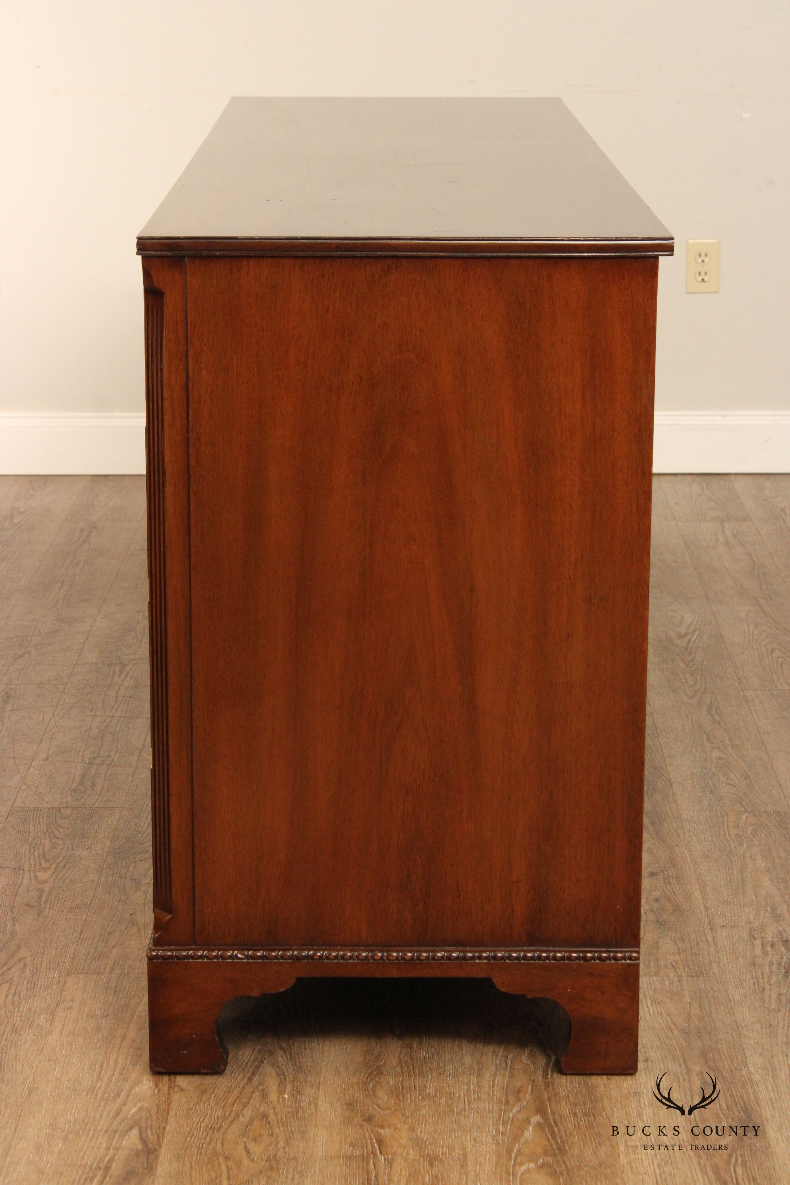 Kittinger Chippendale Style Mahogany Double Dresser