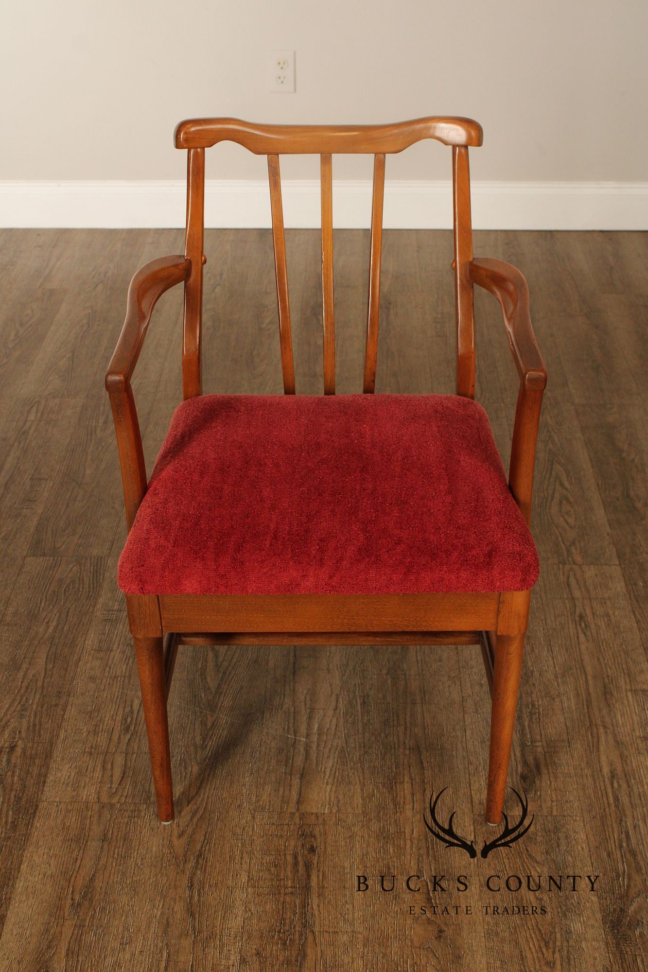 Mid Century Modern Set of Six Walnut Dining Chairs